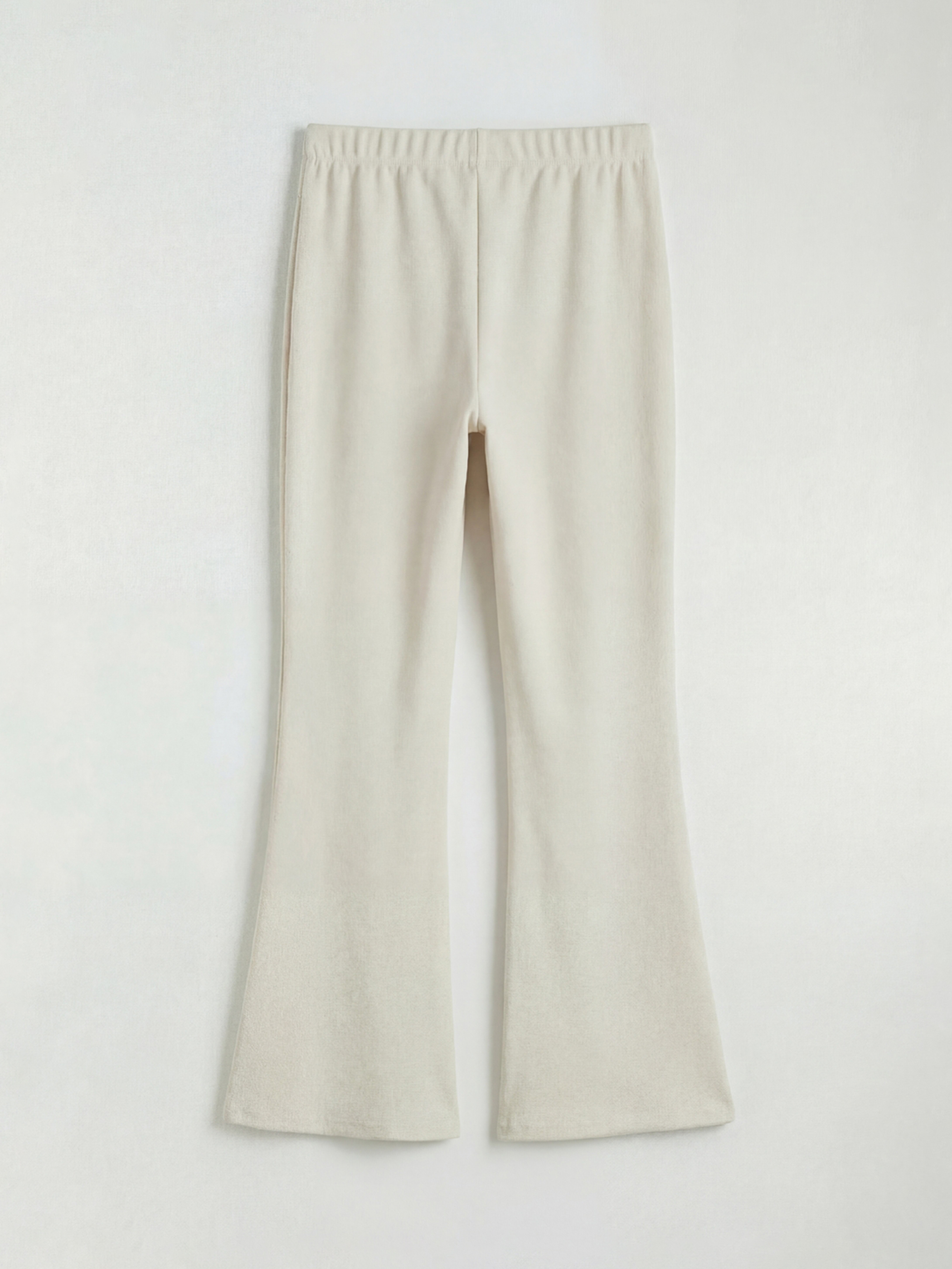 Gri Beli Lastikli İspanyol Paça Kız Çocuk Tayt-1