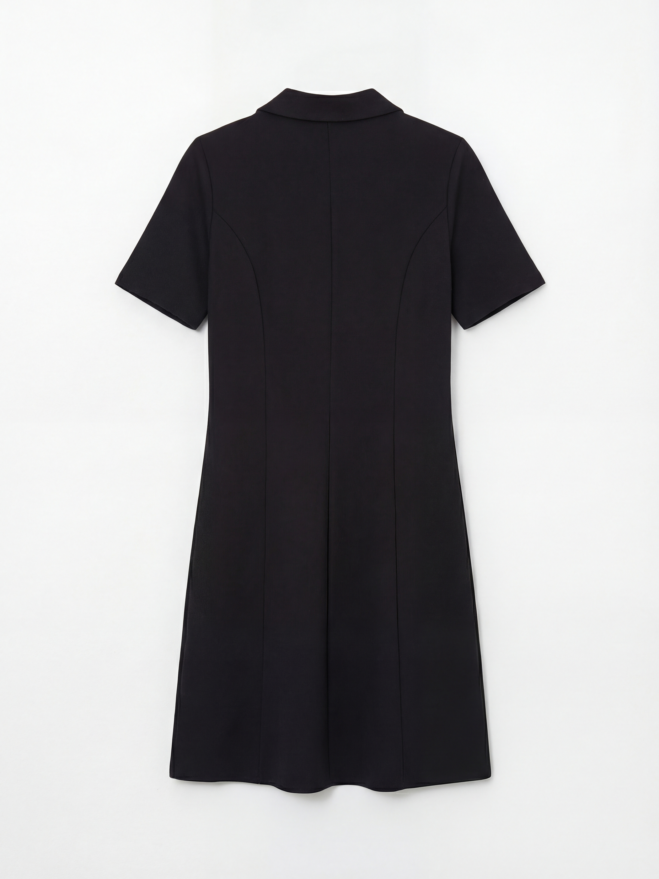 Shirt Collar Fit and Flare Dress-2