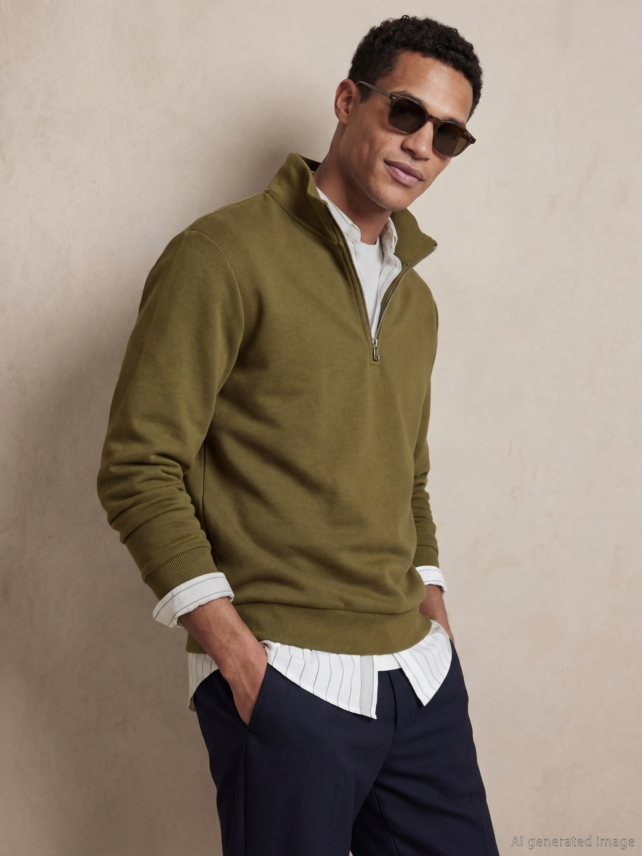 LCW Vision Dik Yaka Erkek Sweatshirt - S6L850Z8-H8M