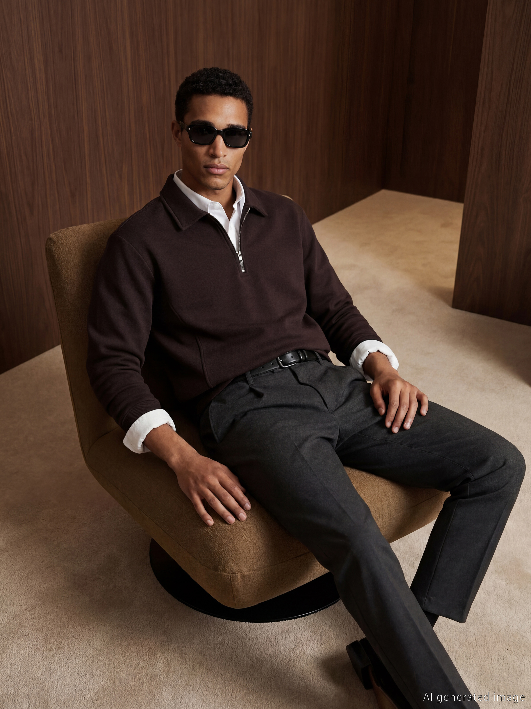 LCW Vision Polo Yaka Erkek Sweatshirt - S6L851Z8-ZQP