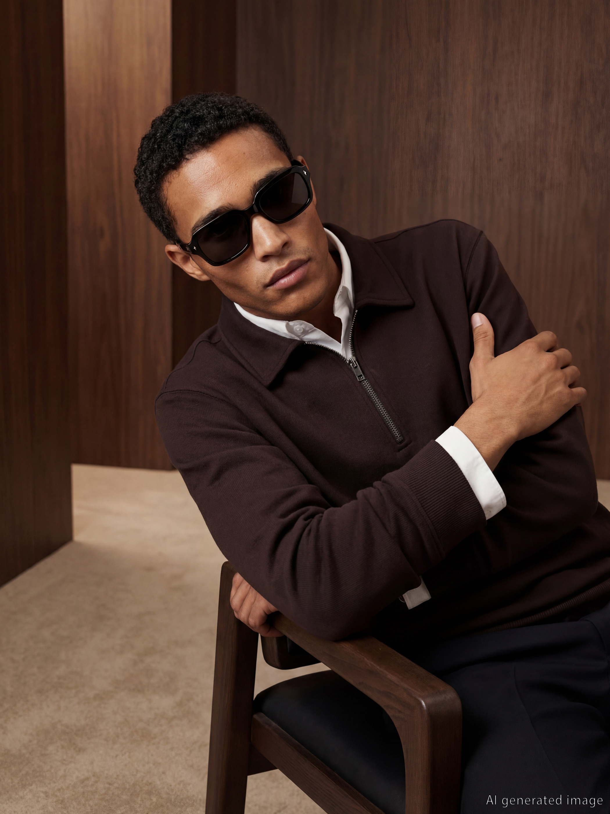 كنزة رياضية بياقة بولو للرجال-1