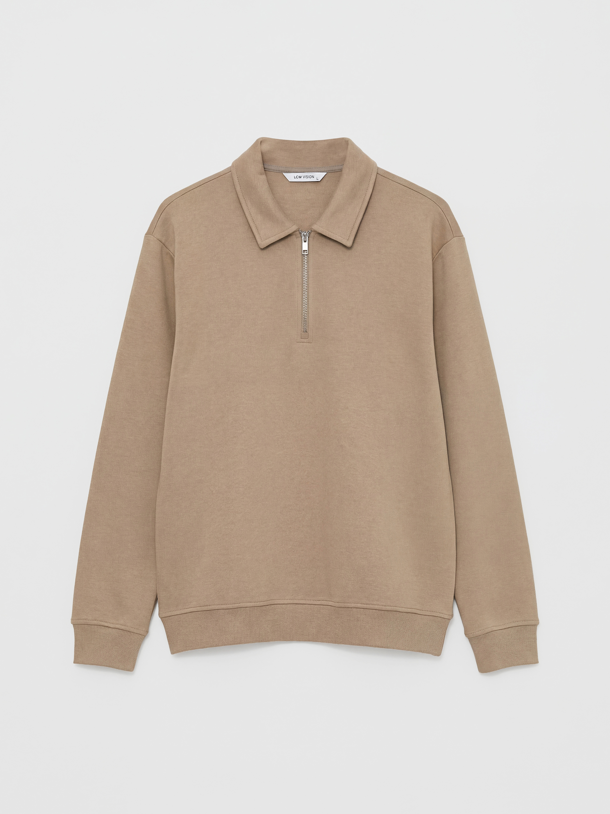 LCW Vision Polo Yaka Erkek Sweatshirt - S6L853Z8-GYP