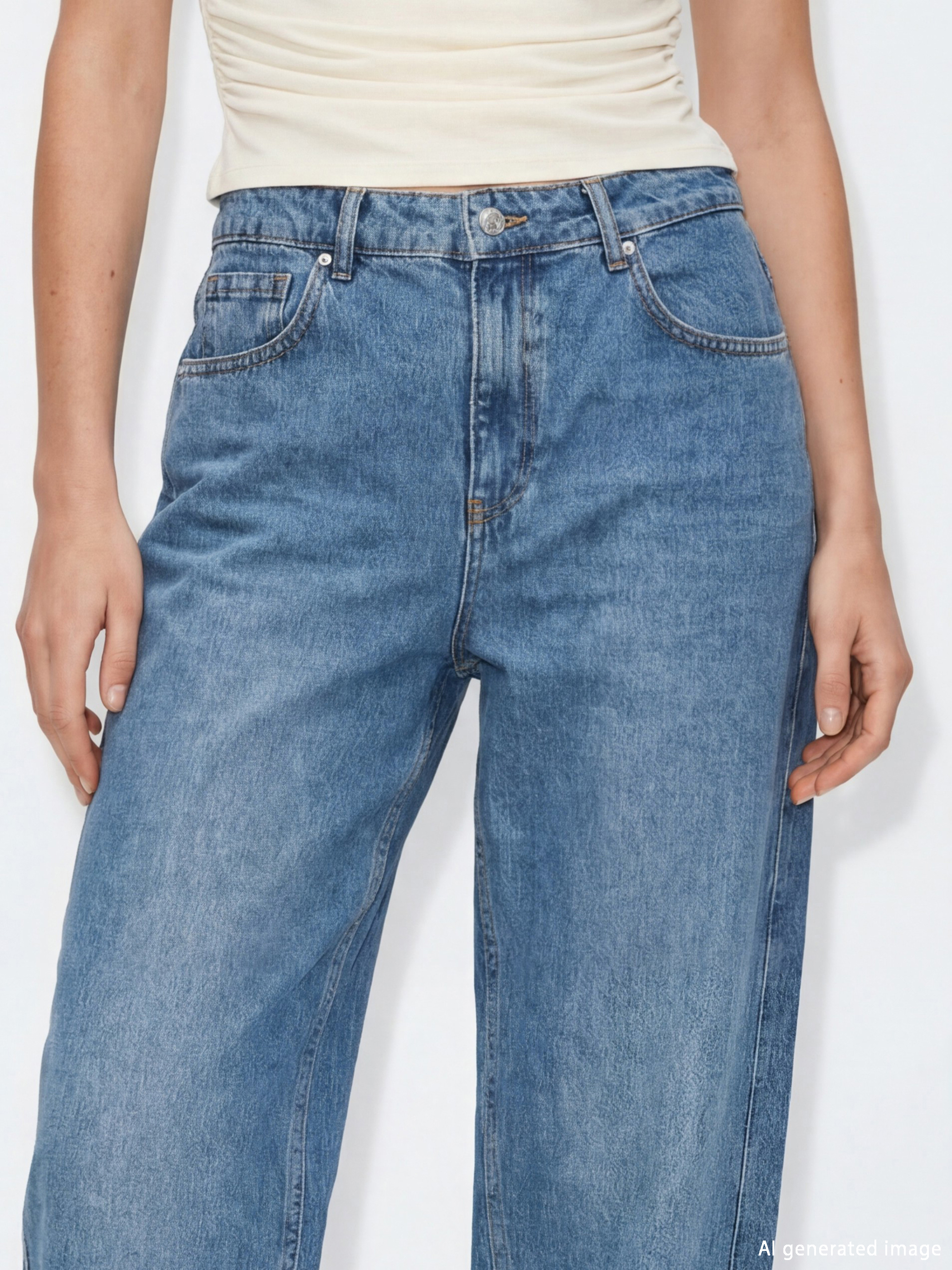 Barrel Fit Women's Jeans-3