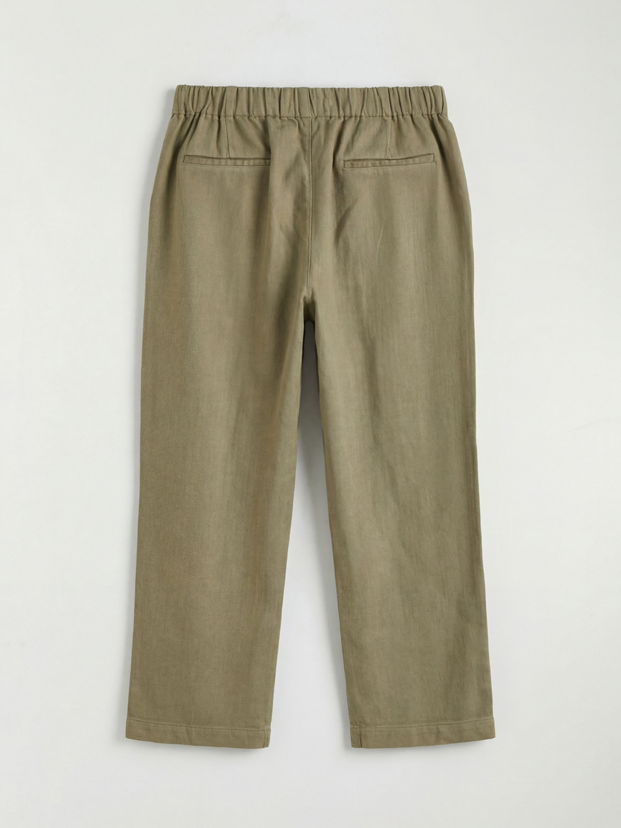 Elastic Waist Gabardine Women's Trousers-5