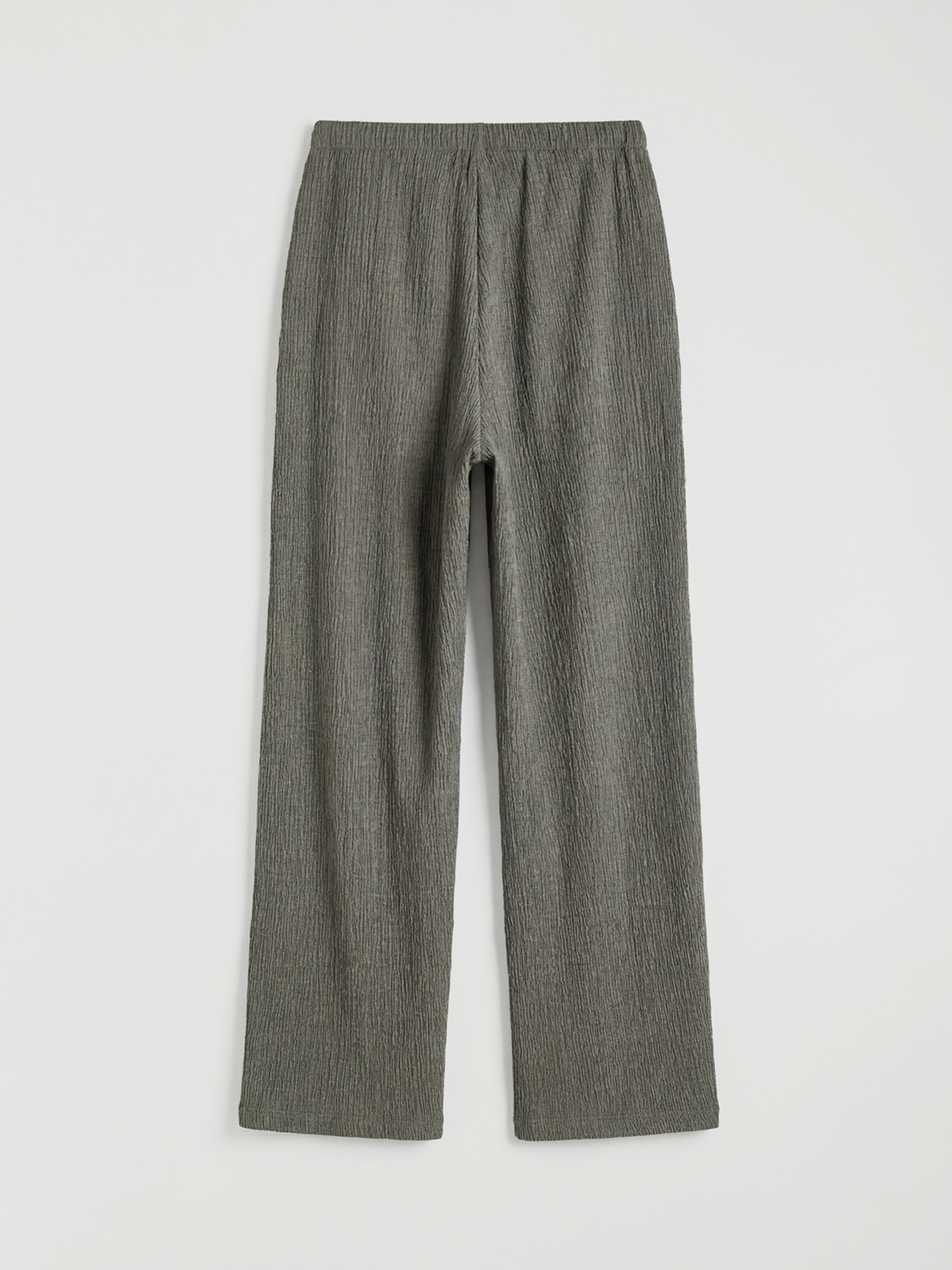 Pantaloni Texturați cu Talie Elastică pentru Femei-5