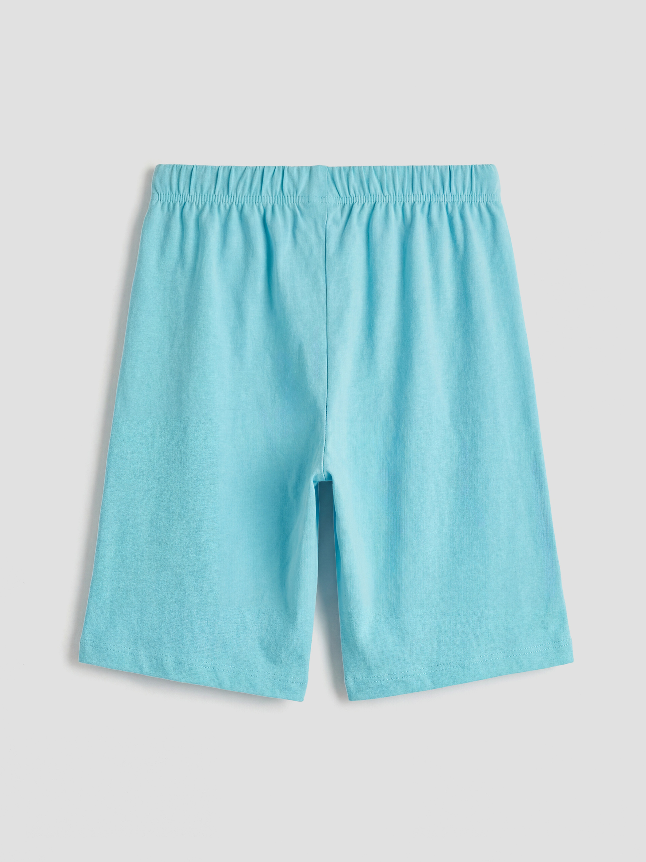 Mavi Erkek Çocuk Baskılı Tişört ve Şort-4