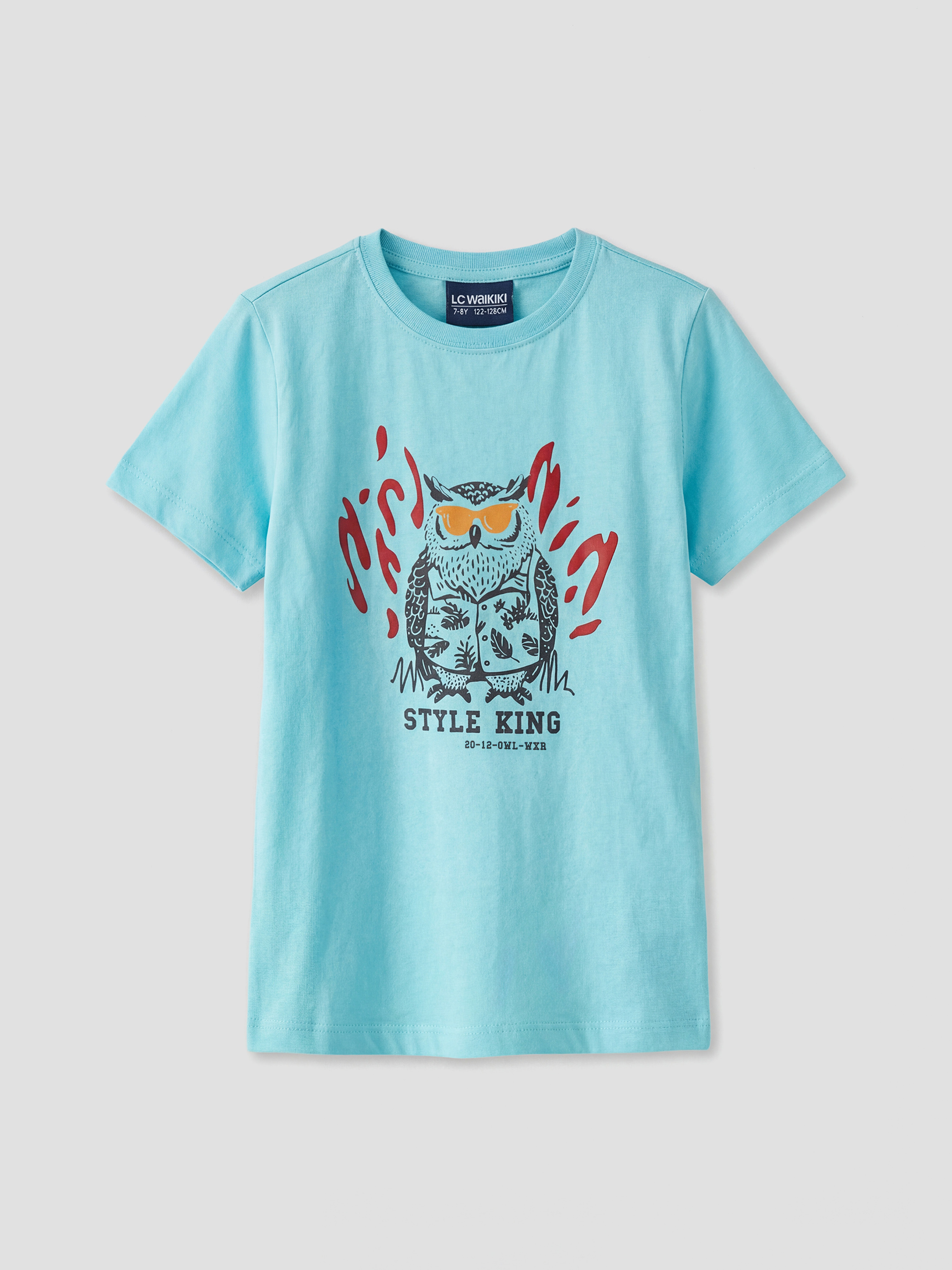 Mavi Erkek Çocuk Baskılı Şortlu Pijama Takımı-1