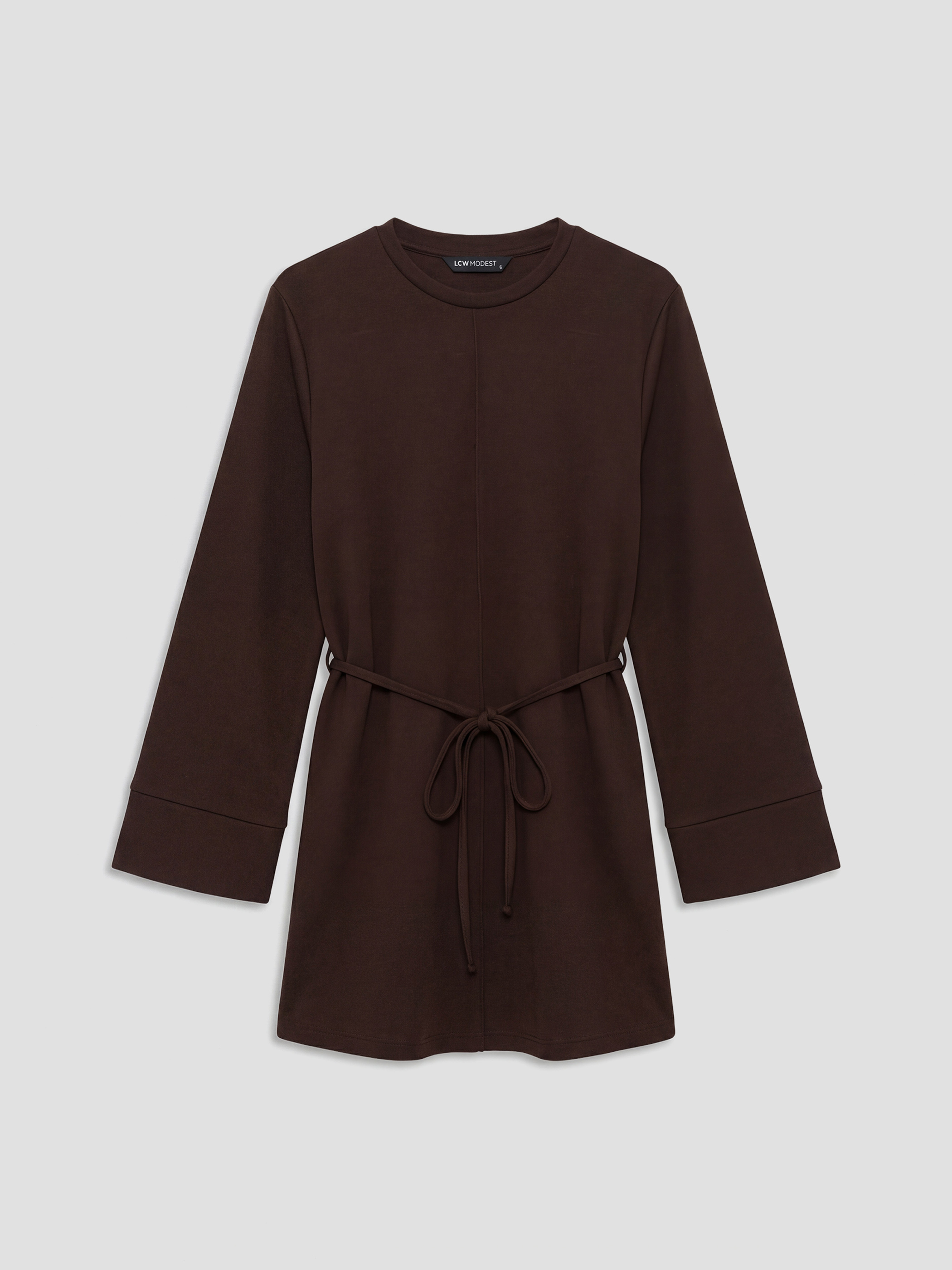 LCW Modest Kuşaklı Soft Touch Kadın Sweatshirt Tunik - S6LC19Z8-HMK