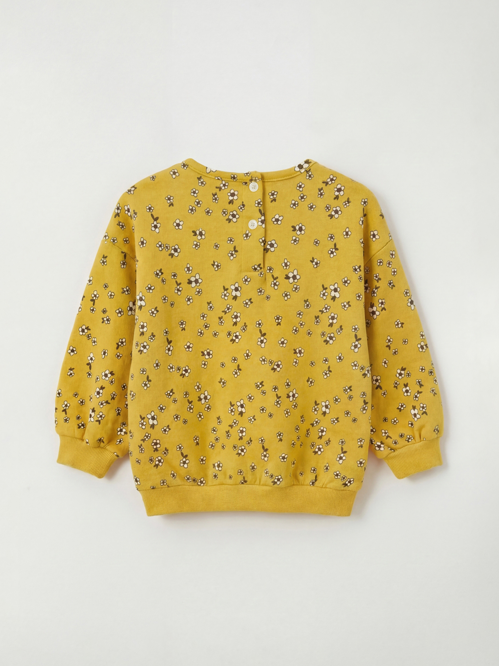 Floral Peter Pan Collar Sweatshirt for Girls-1