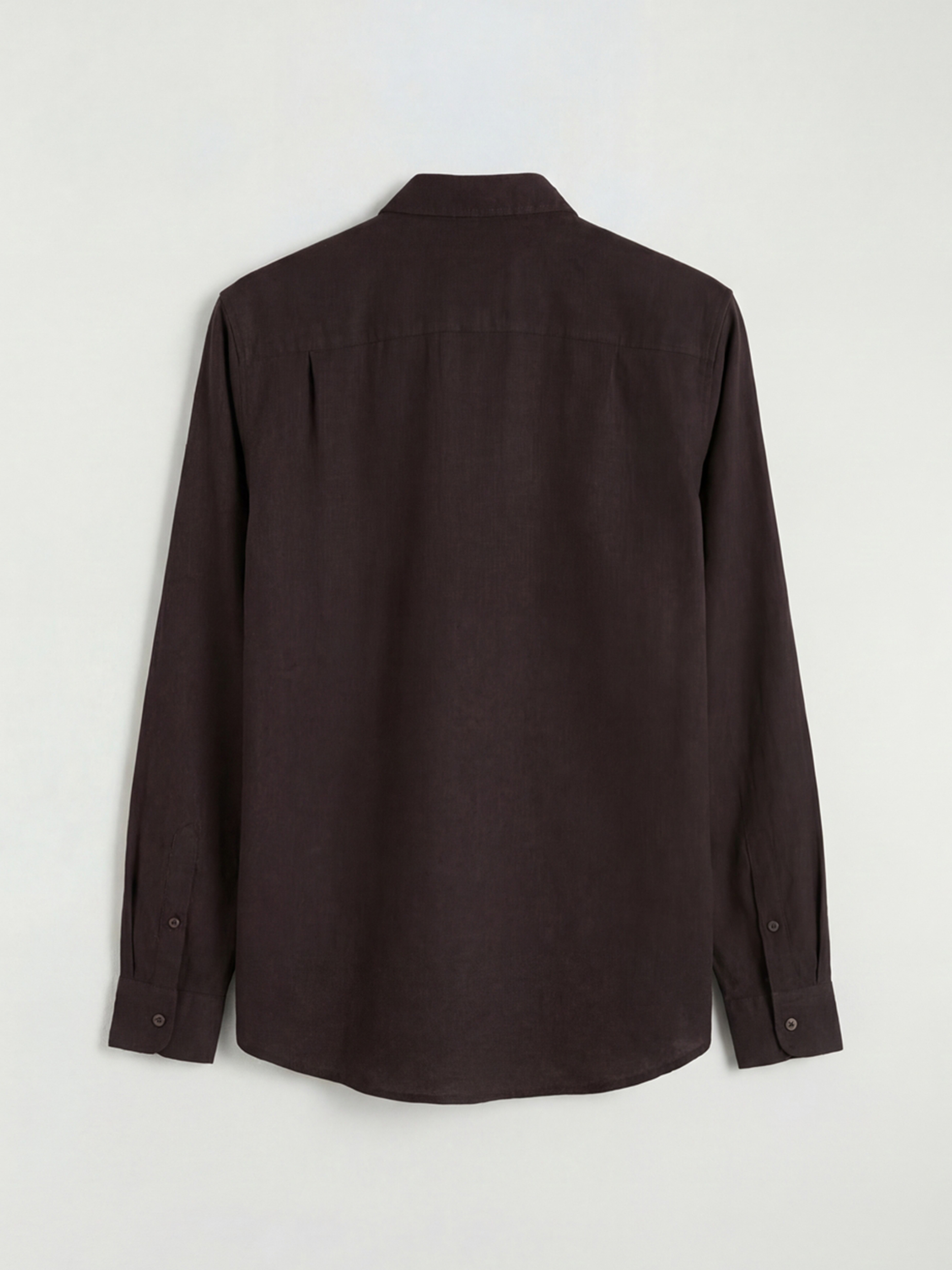 Kahverengi Regular Fit Armürlü Erkek Gömlek-1