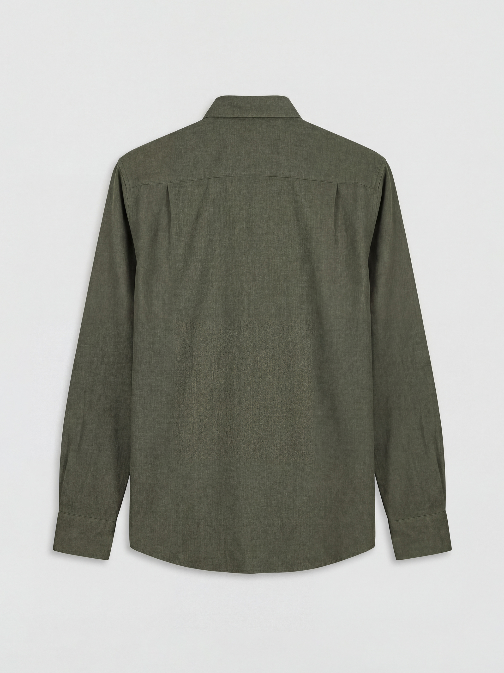 Yeşil Regular Fit Armürlü Erkek Gömlek-1