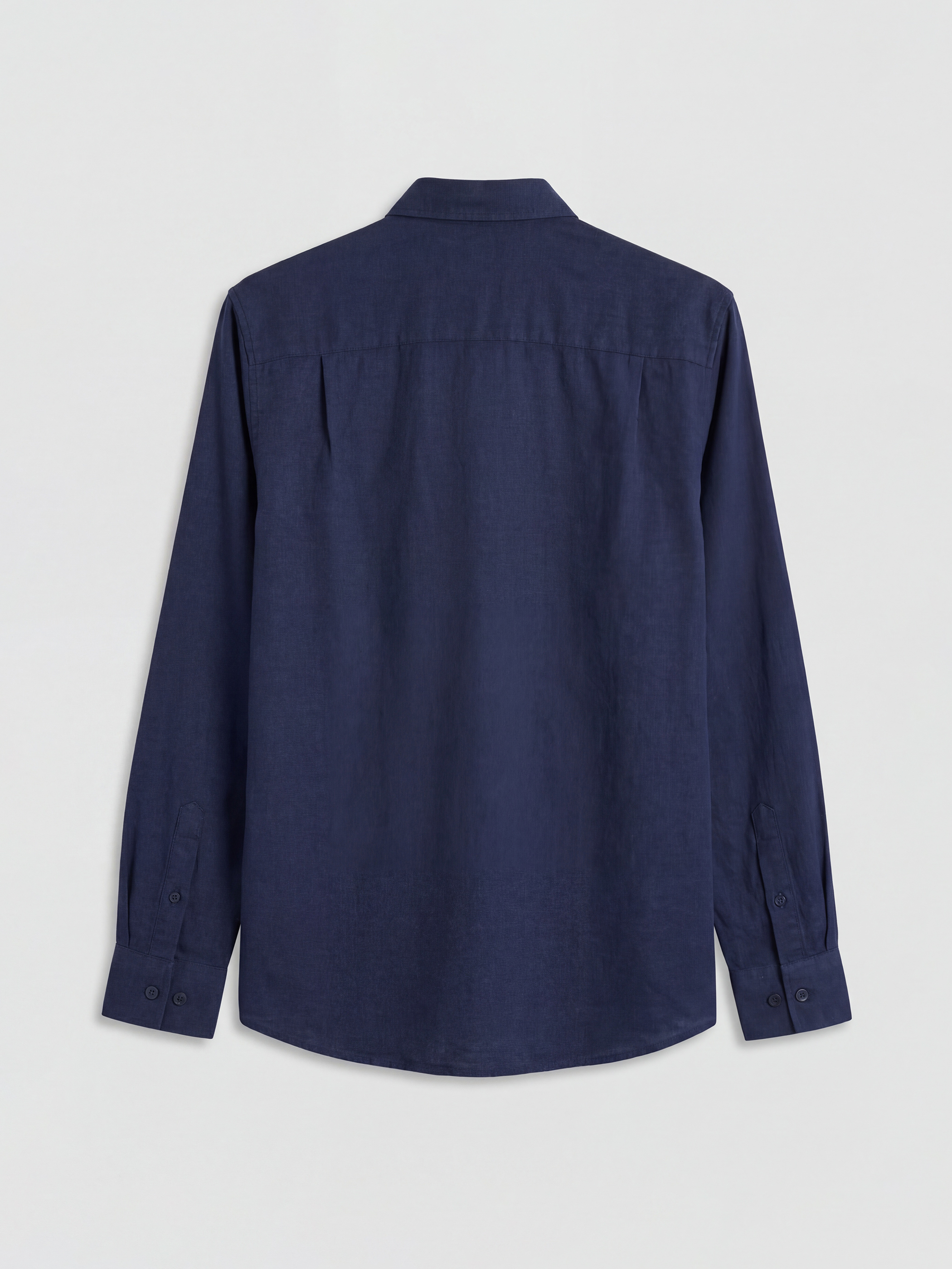 Lacivert Regular Fit Armürlü Erkek Gömlek-1