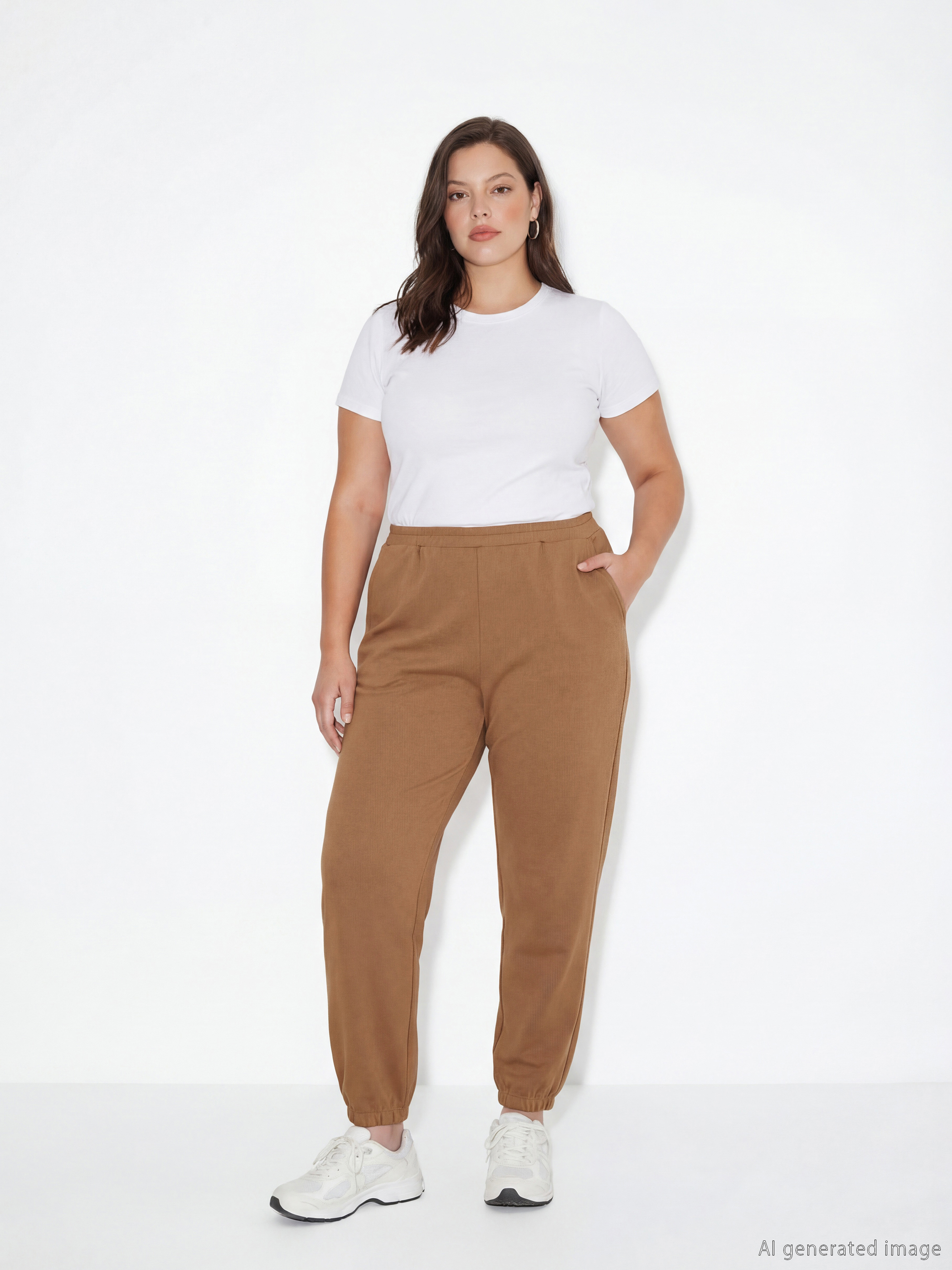 Женские спортивные джоггеры с эластичным поясом-1