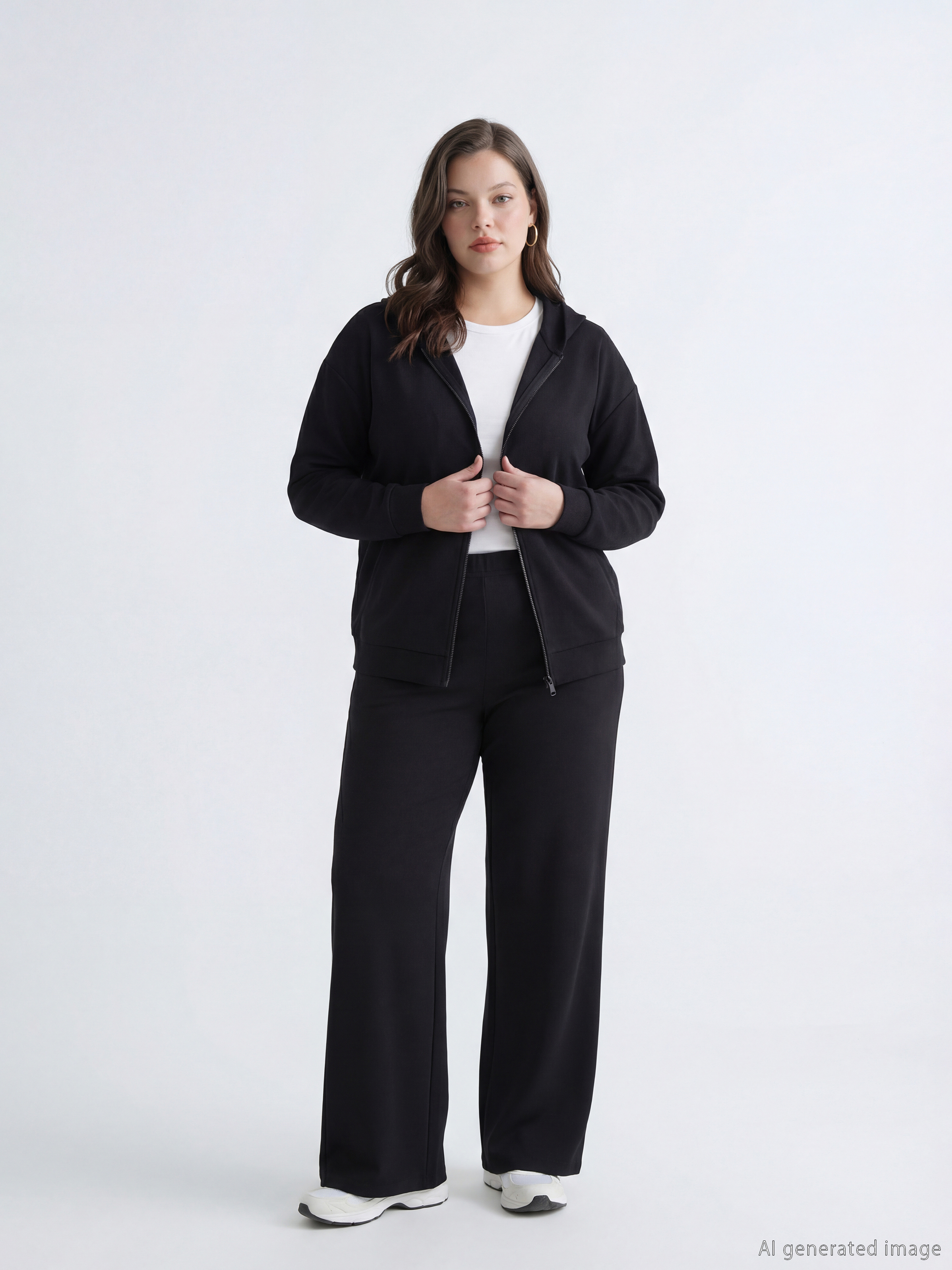 Мягкая женская толстовка на молнии-1