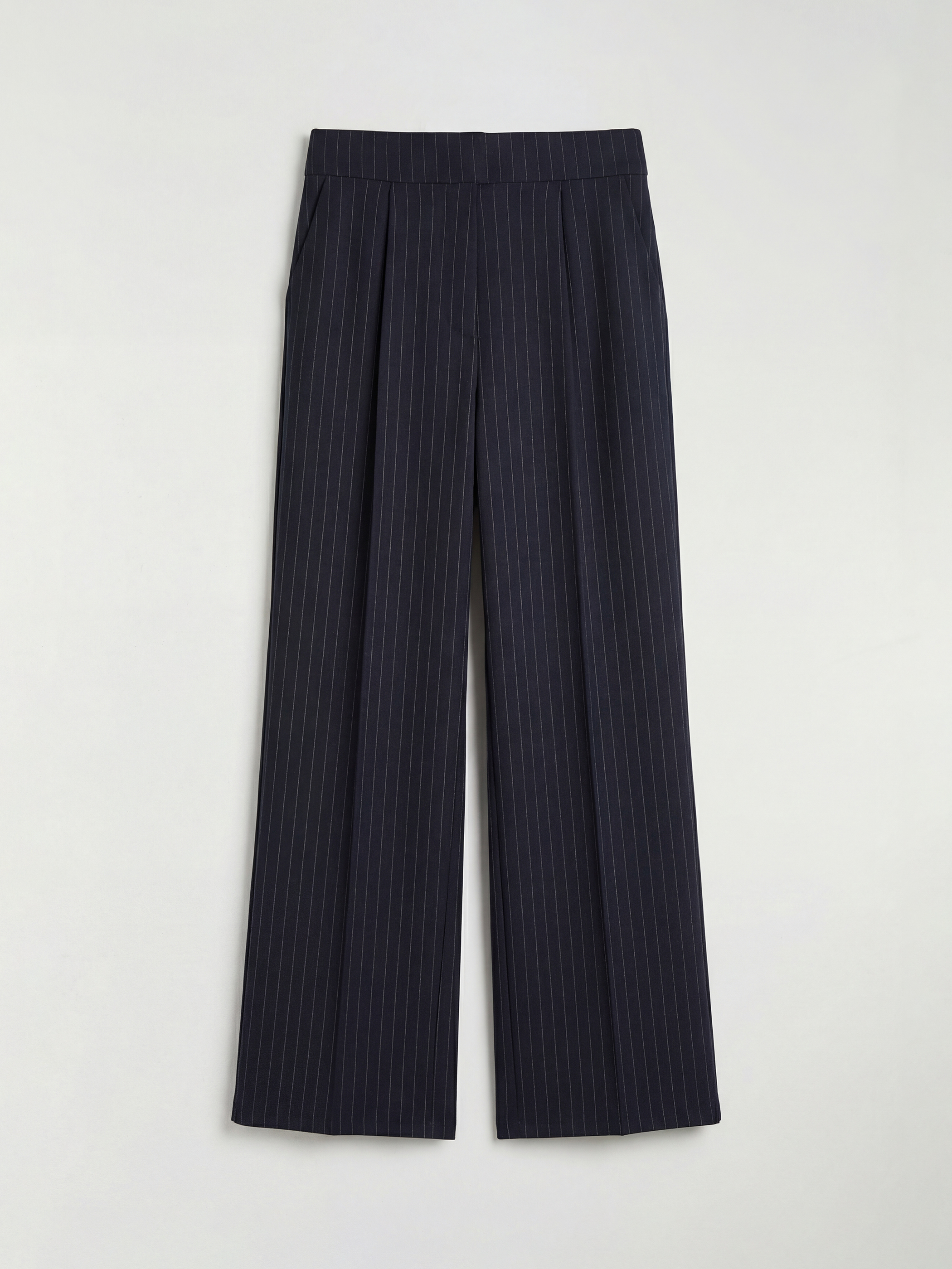 LCWAIKIKI Classic Geniş Paça Çizgili Kadın Kumaş Pantolon - S6LD81Z8-LGS