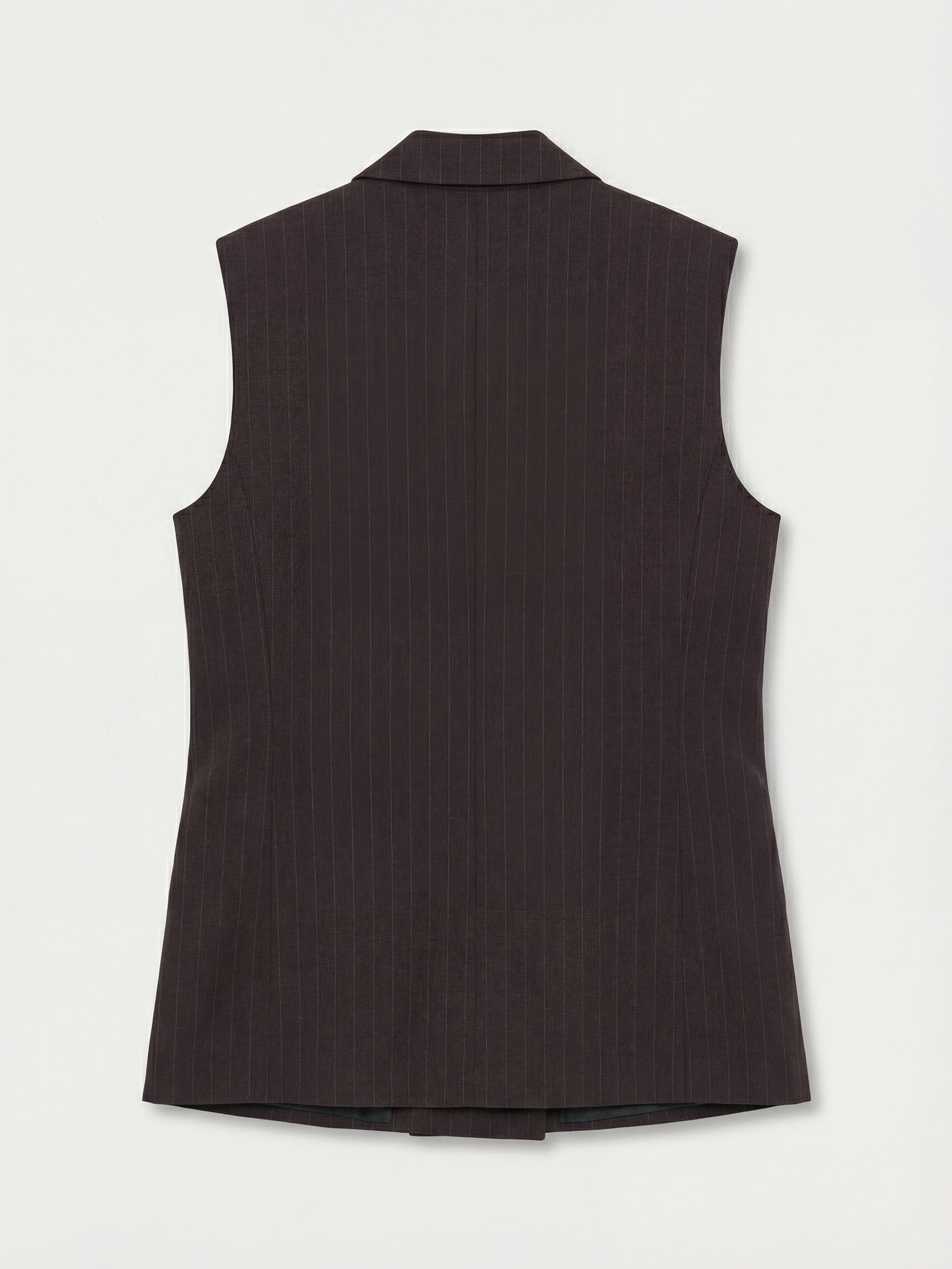 Bordo Kruvaze Yaka Çizgili Kadın Klasik Yelek-1