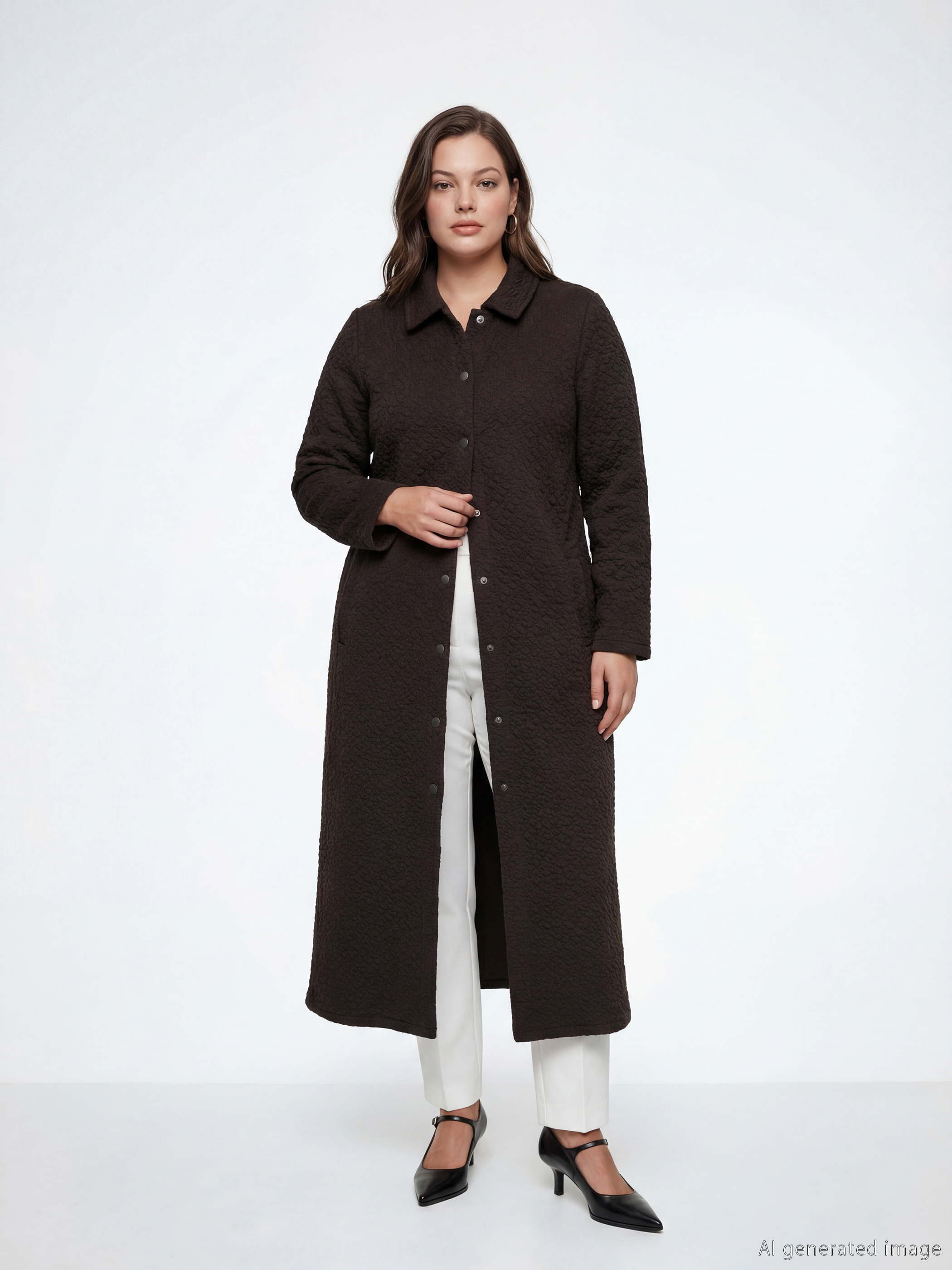 Textured Collar Abaya for Women-1