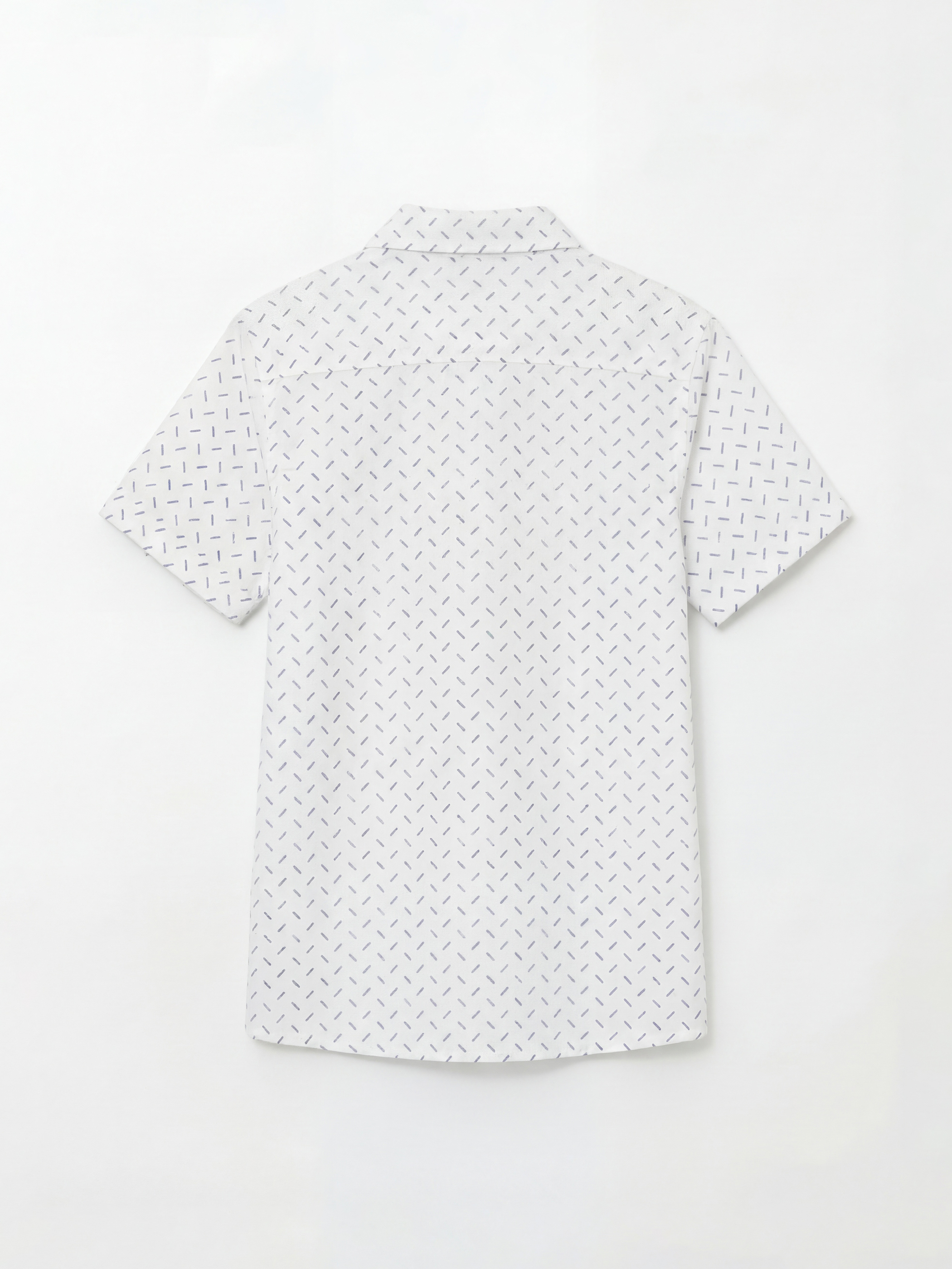 Beyaz Kısa Kollu Erkek Çocuk Gömlek-1