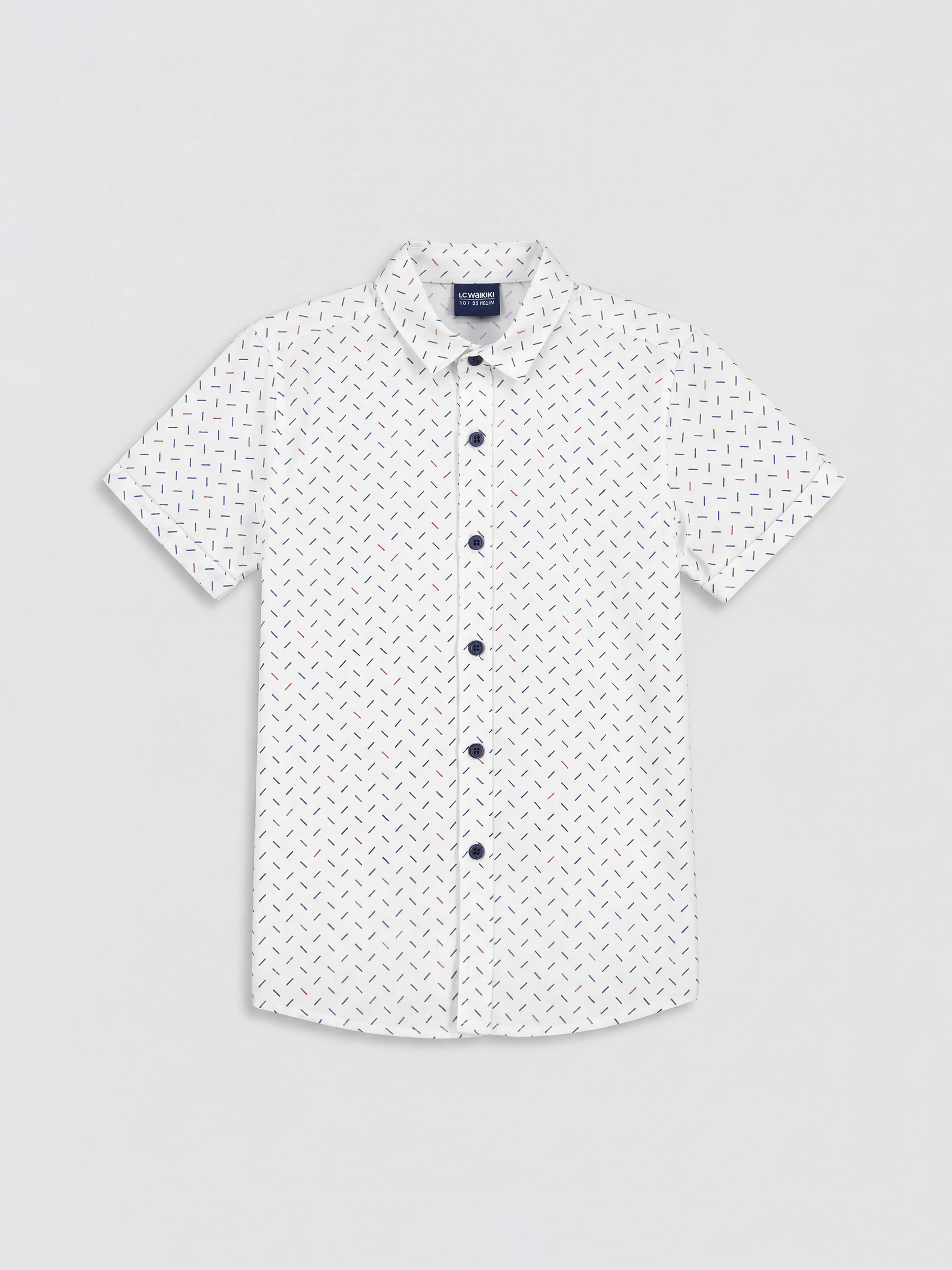 LC WAIKIKI Kısa Kollu Desenli Erkek Çocuk Gömlek - S6LG38Z4-VE4