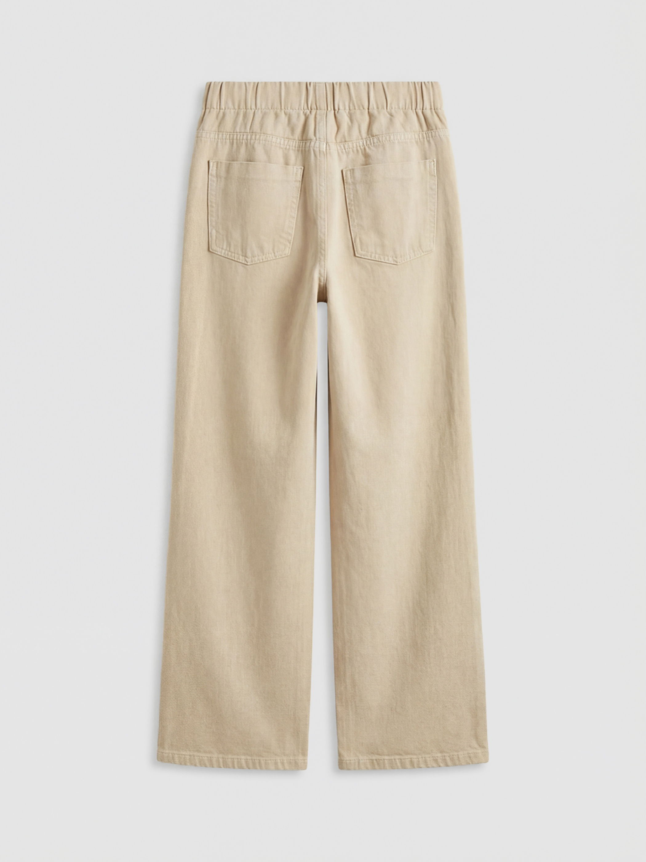 Bej Wideleg Gabardin Kız Çocuk Pantolon-1