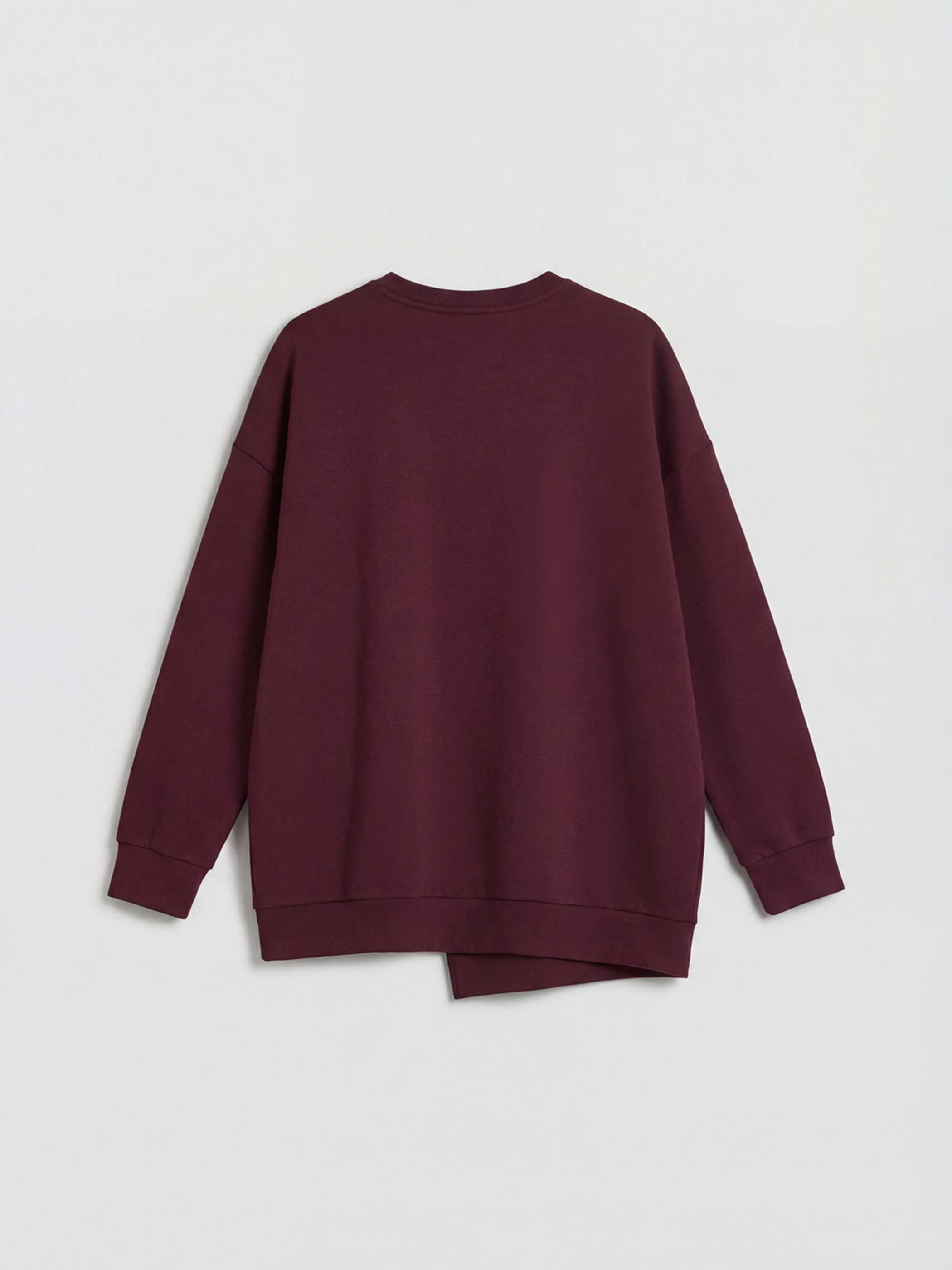 Mürdüm Soft Touch Oversize Kadın Sweatshirt	-1