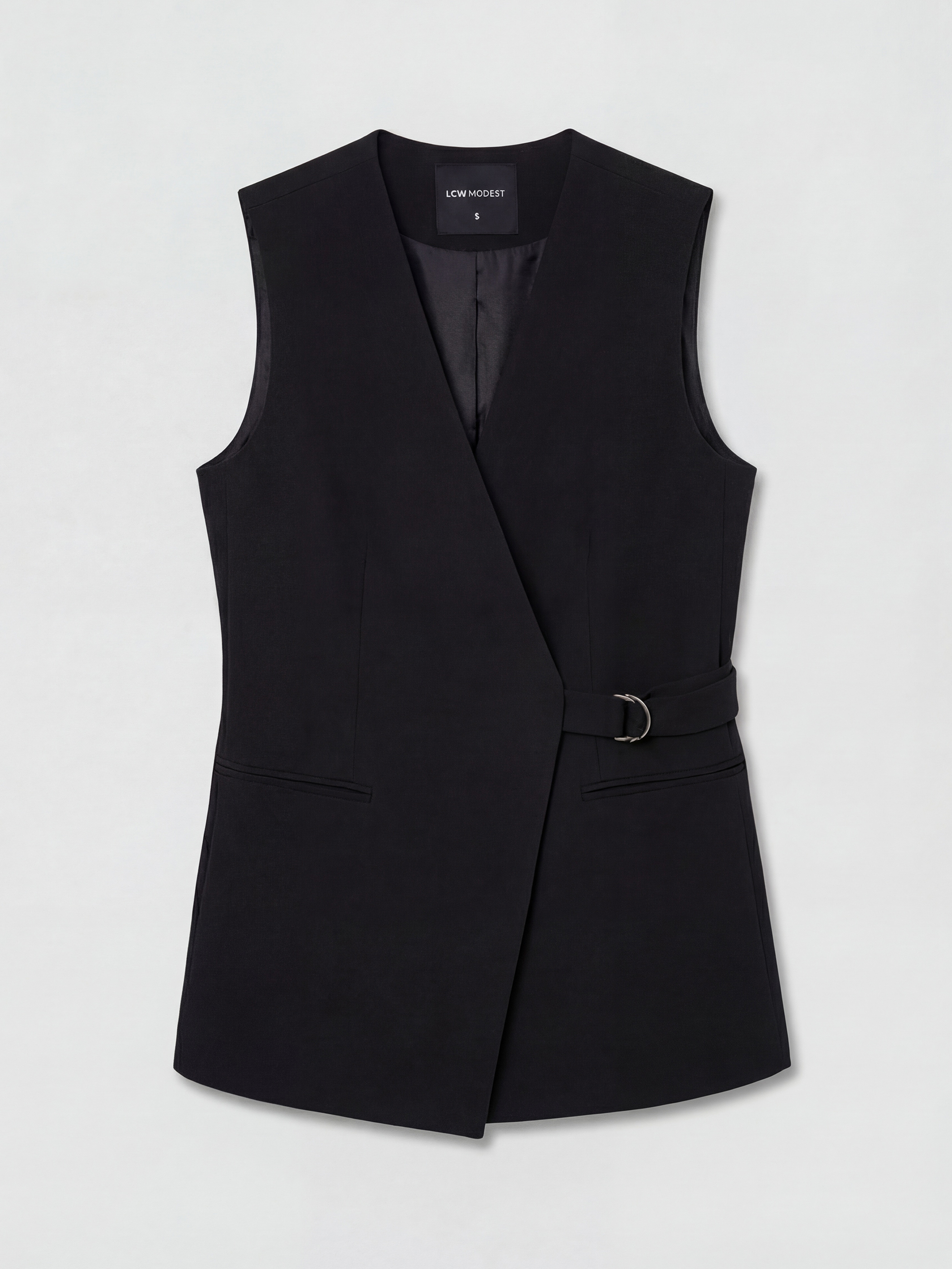 LCW Modest Kruvaze Toka Detaylı Kadın Klasik Yelek - S6LH93Z8-CVL