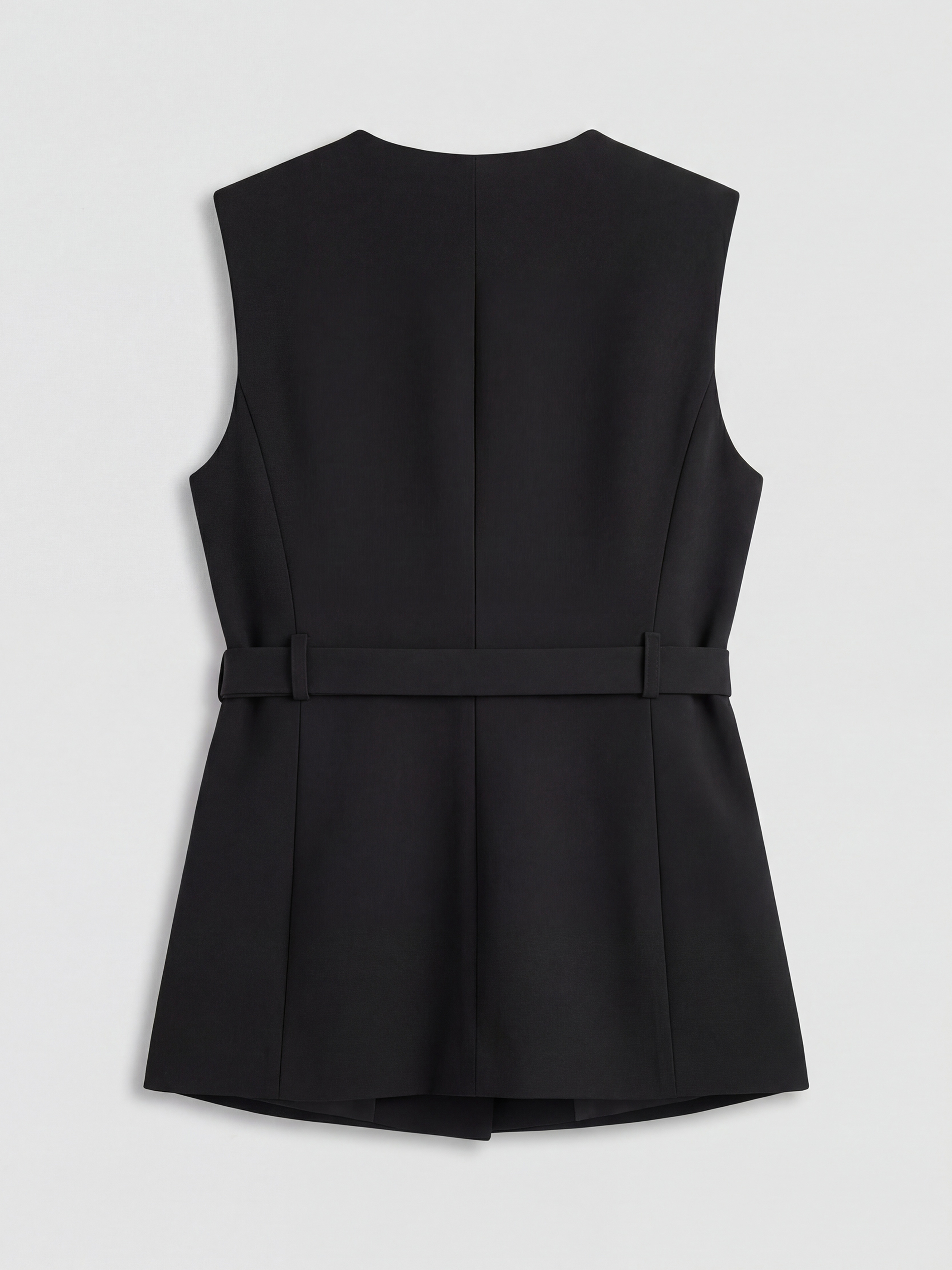 Siyah Kruvaze Toka Detaylı Kadın Klasik Yelek-1