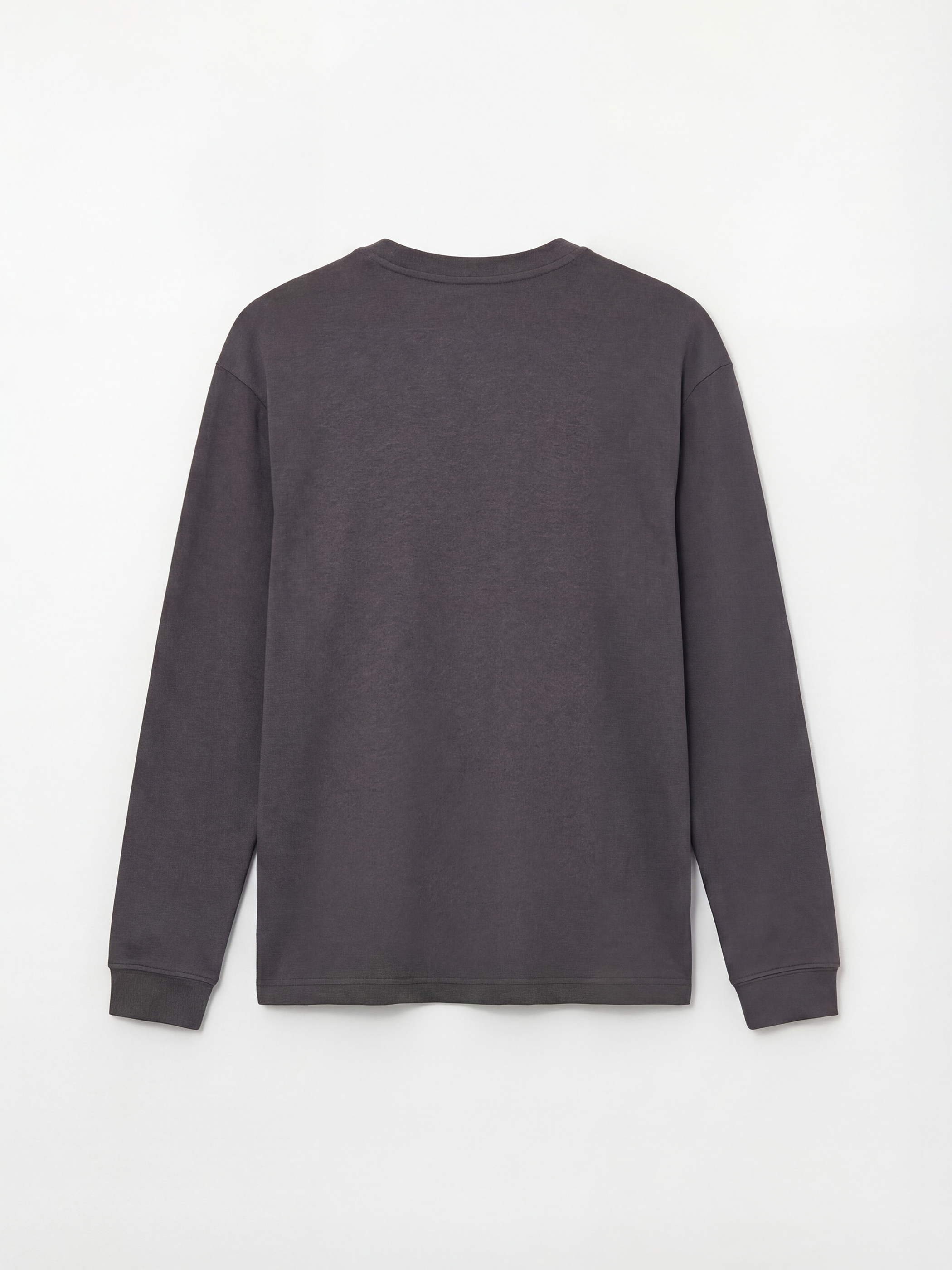 Antrasit Bisiklet Yaka Kabartma Detaylı Erkek Pijama Üstü-1