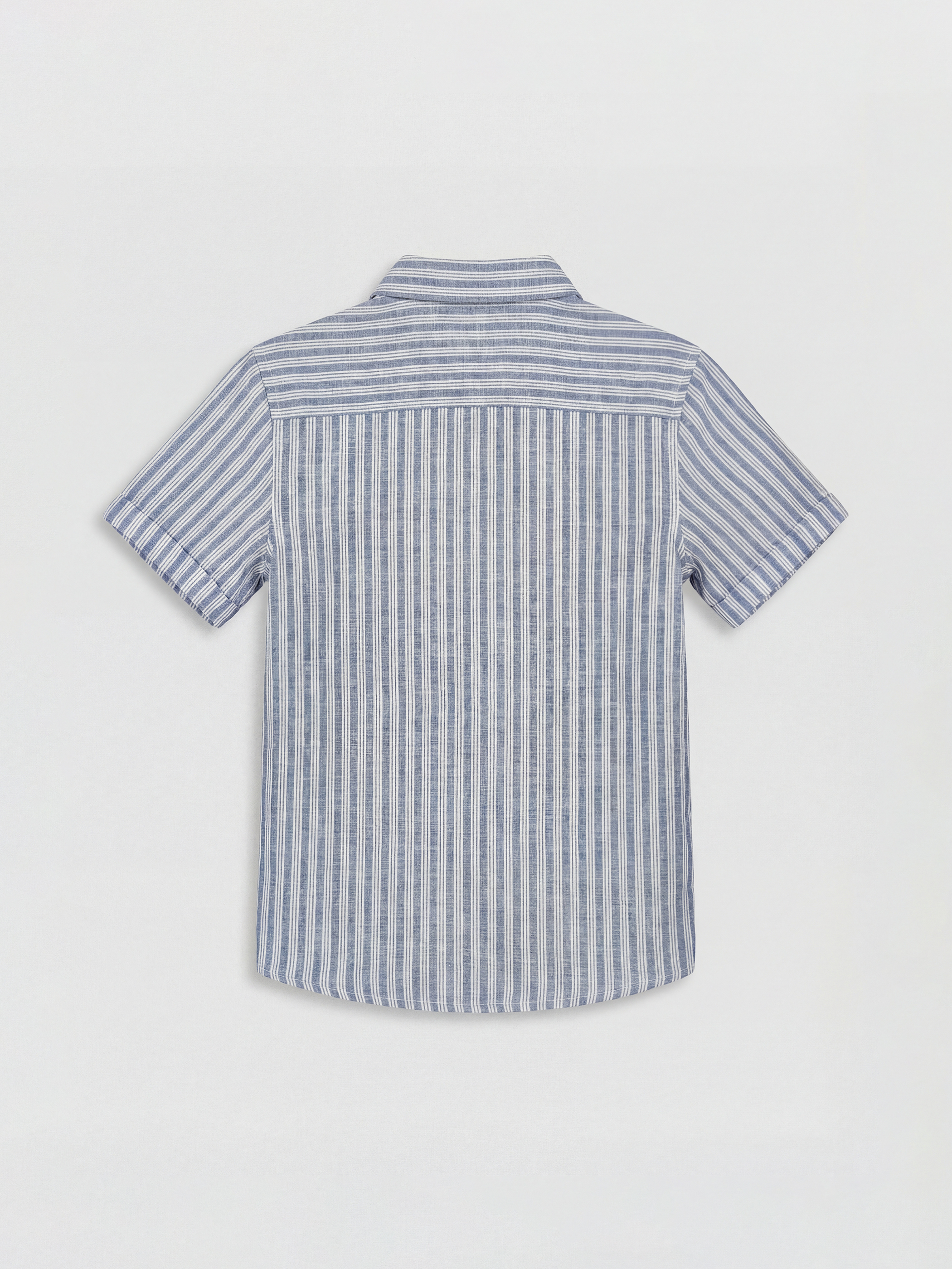 Mavi Kısa Kollu Erkek Çocuk Gömlek-1