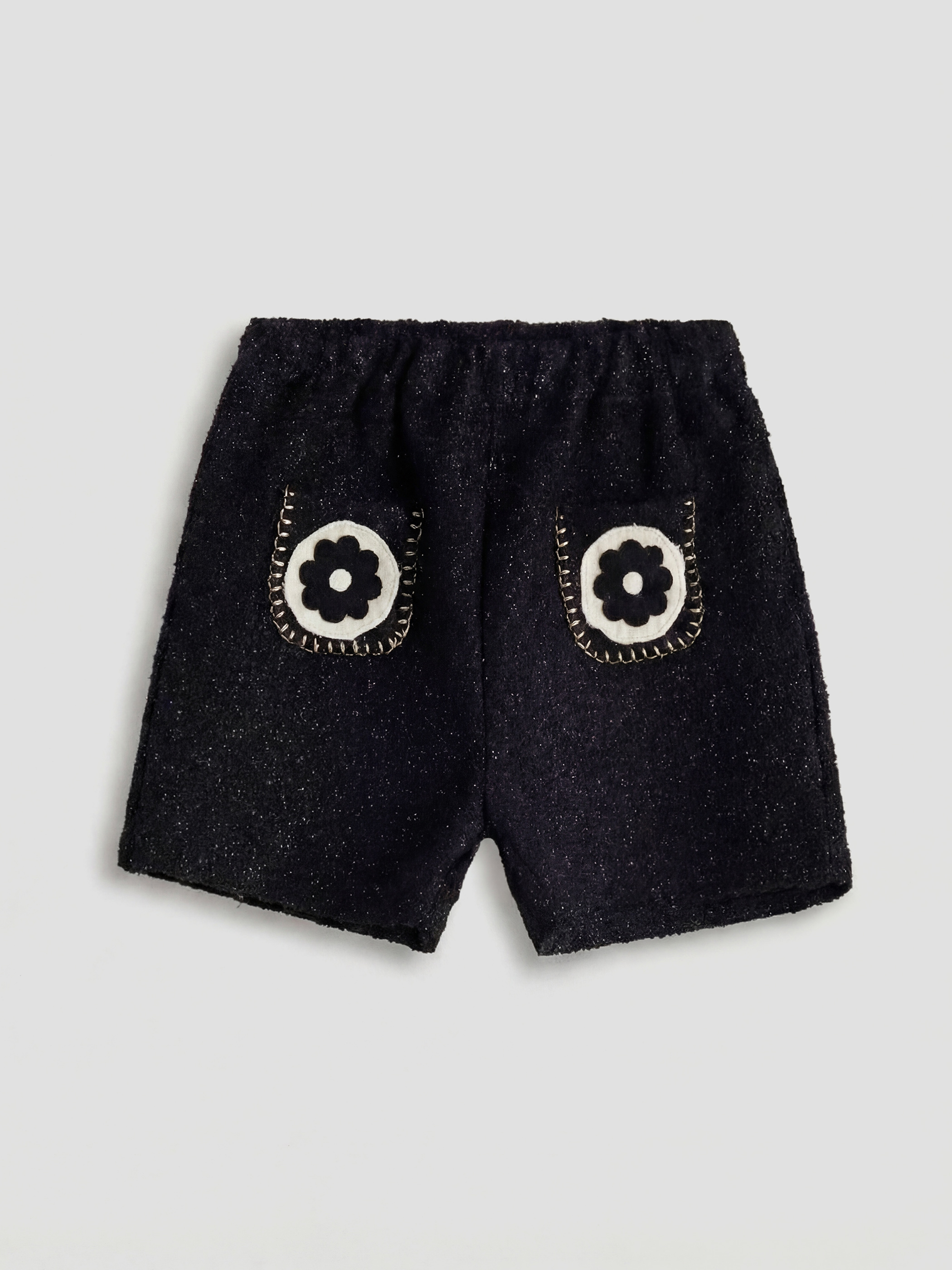 Bej Bebe Yaka Kız Çocuk Bluz Şort ve Külotlu Çorap-4