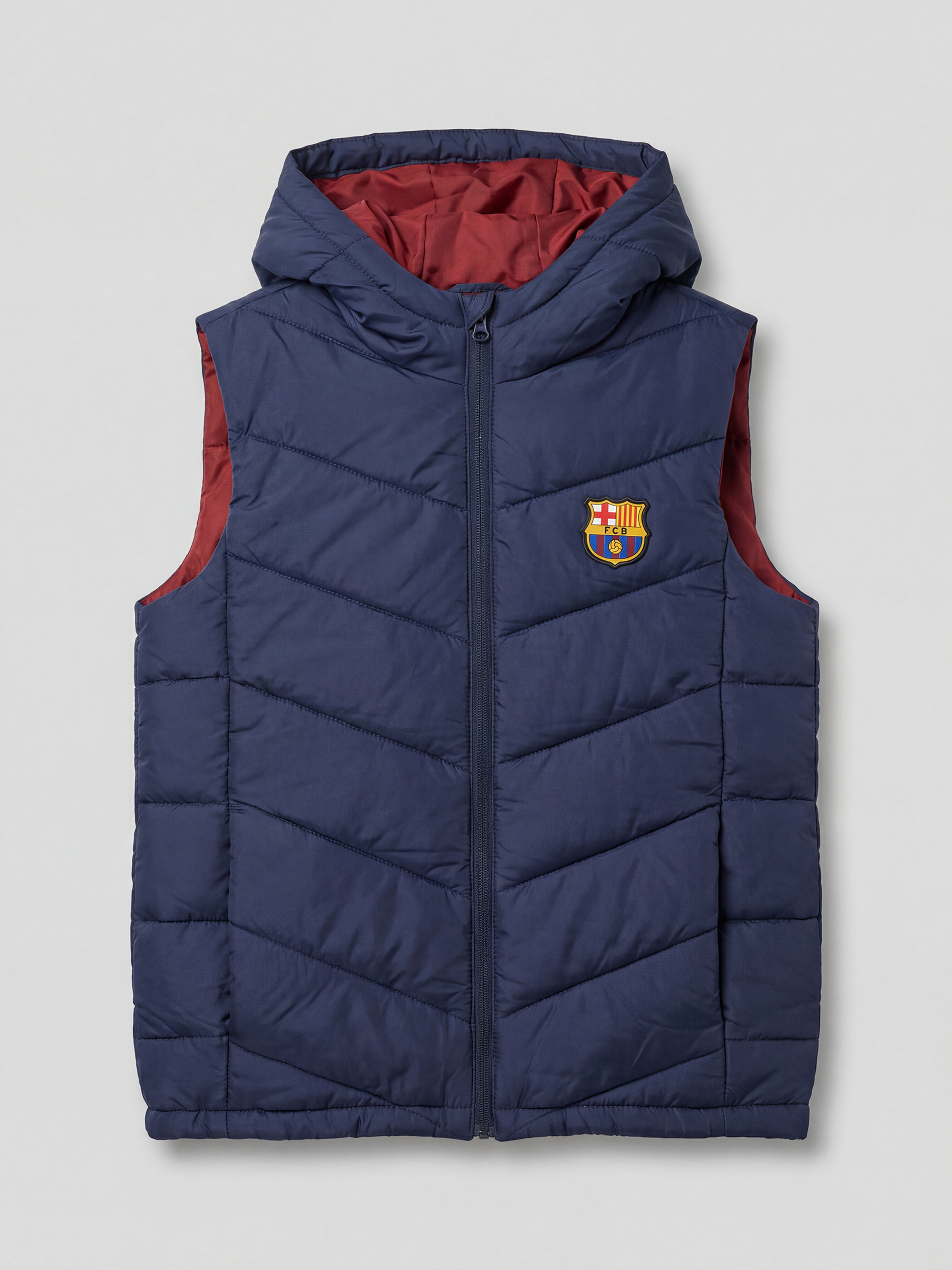 LCW Kids Kapüşonlu Barcelona Baskılı Erkek Çocuk Şişme Yelek - S6LK37Z4-HFK