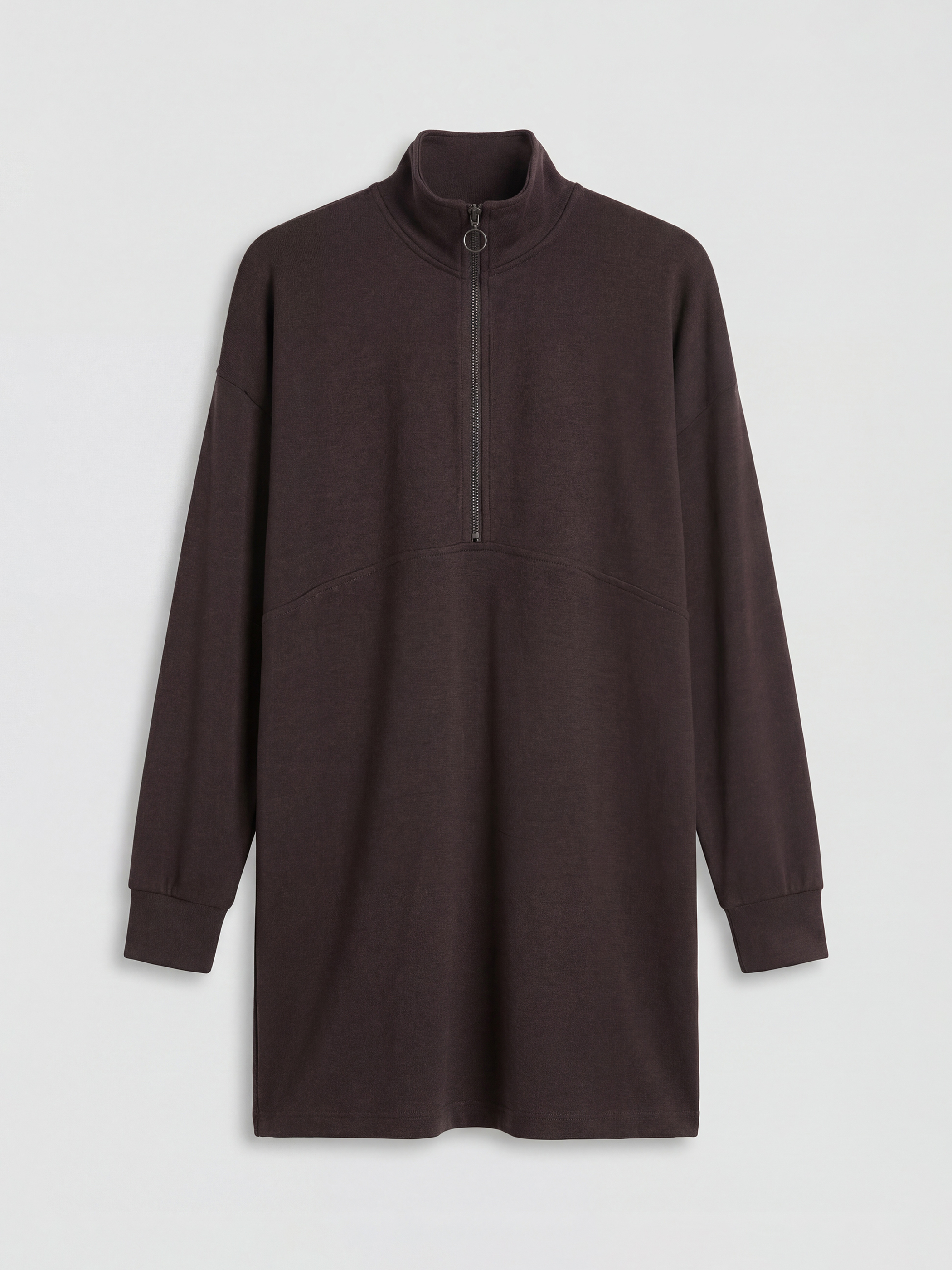 LCW Modest Dik Yaka Soft Touch Kadın Sweatshirt Tunik - S6LM16Z8-HMK