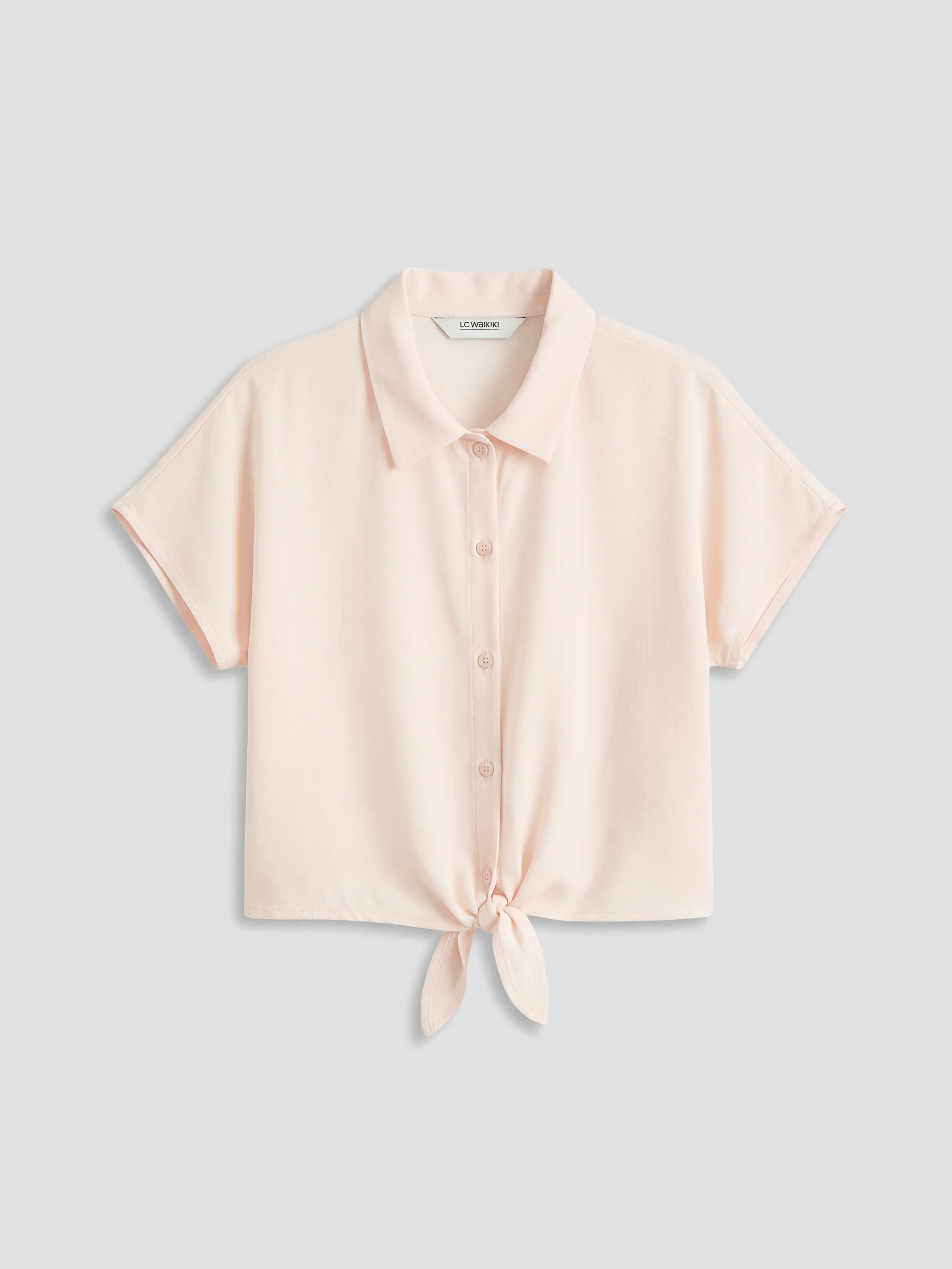 LC WAIKIKI Bağlama Detaylı Kız Çocuk Gömlek - S6LM46Z4-FRA