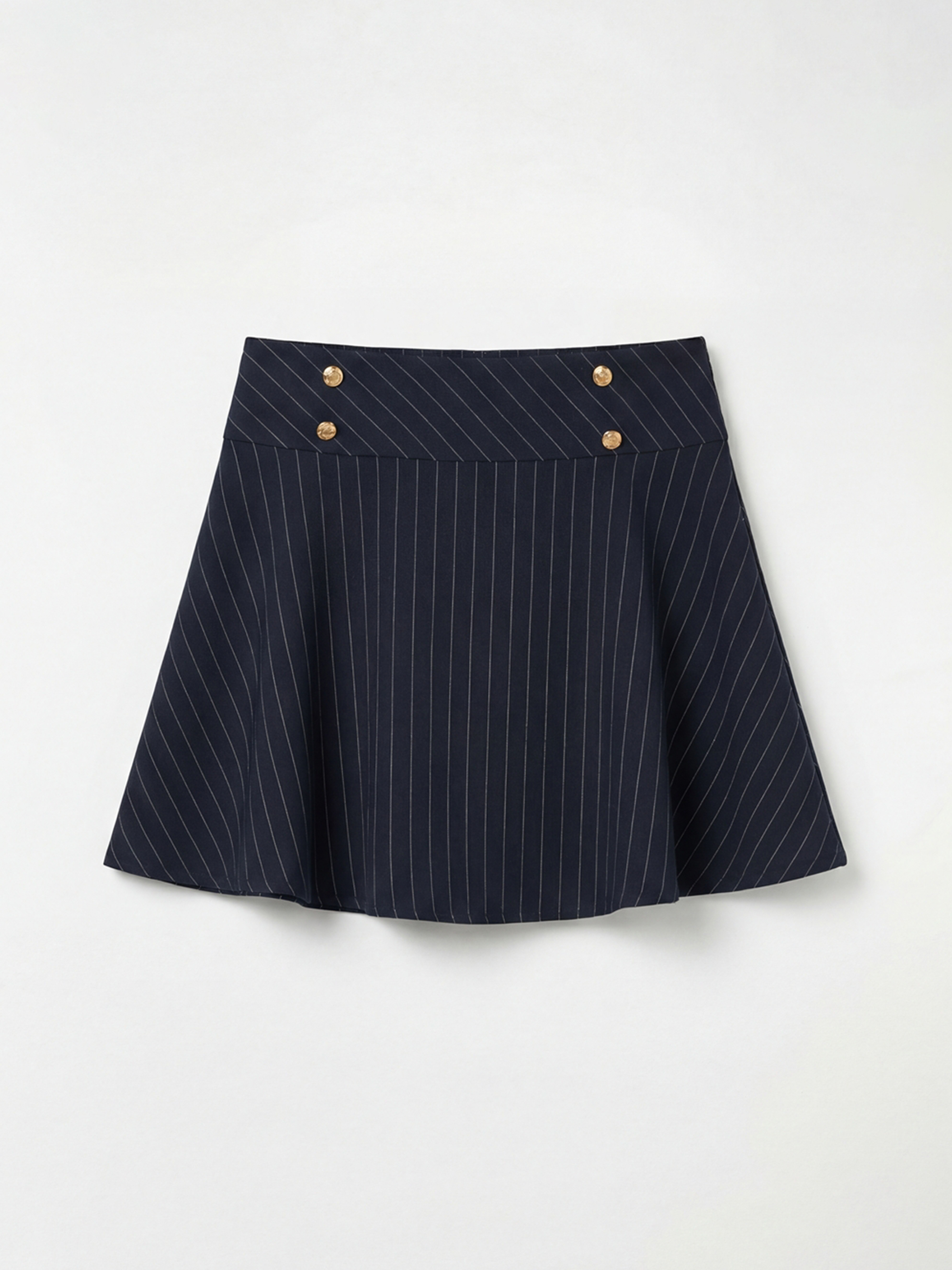 LCW Kids Düğme Detaylı Çizgili Kız Çocuk Etek - S6LM99Z4-LGS