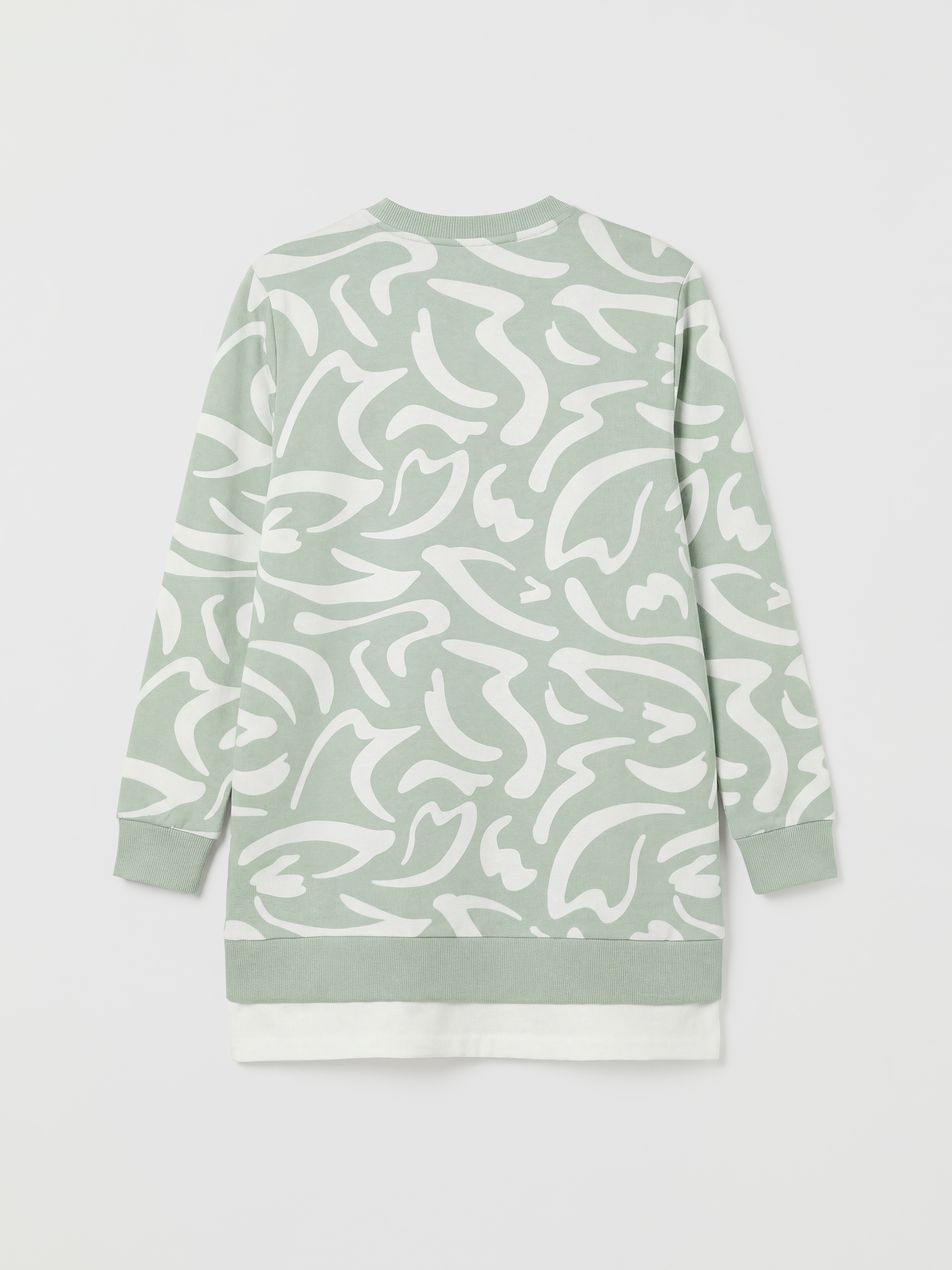 LCW Modest Bisiklet Yaka Desenli Kadın Sweatshirt Tunik - S6LN04Z8-LRR