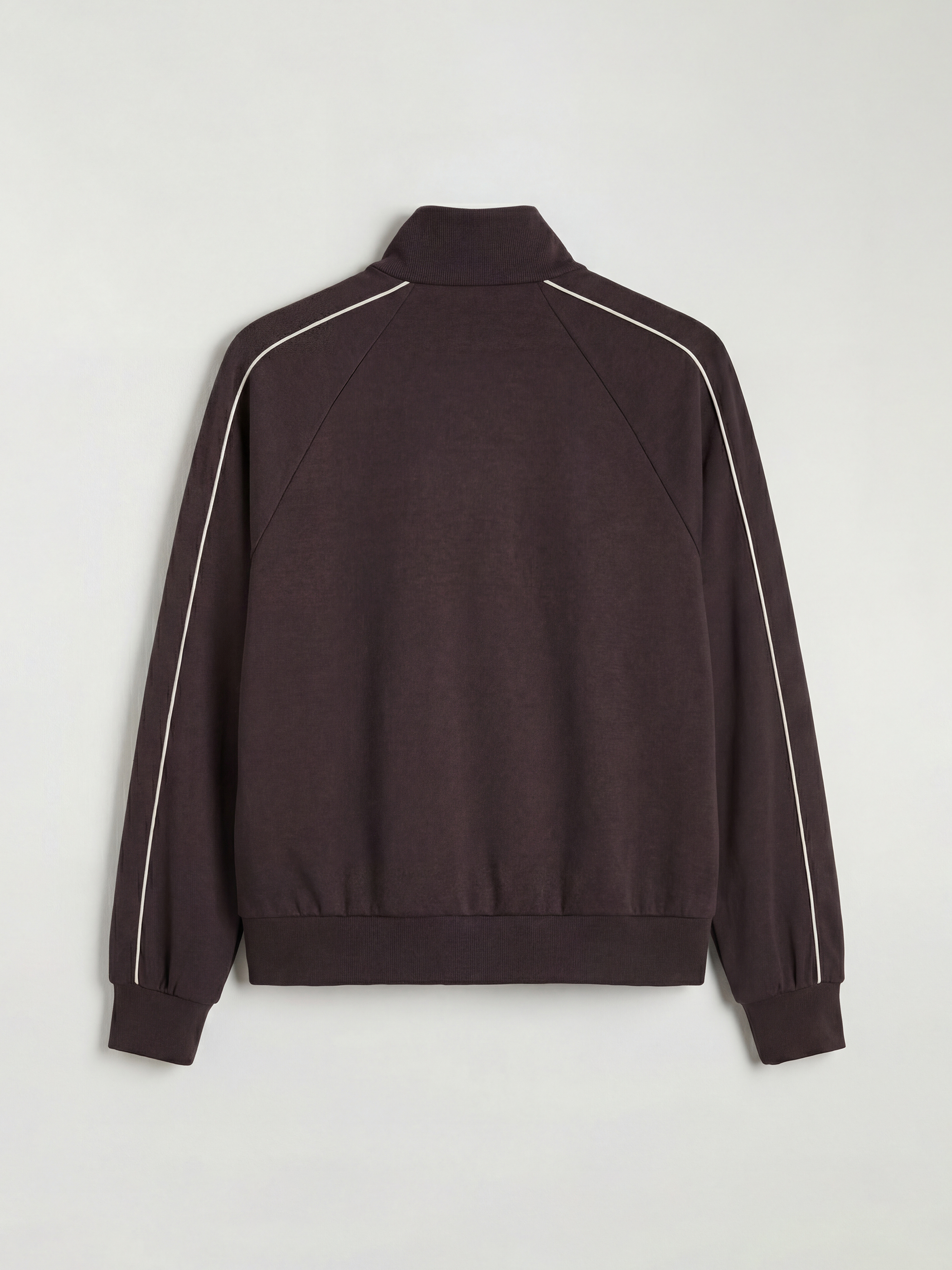 Kahverengi Oversize Modal Karışımlı Kadın Fermuarlı Sweatshirt-1