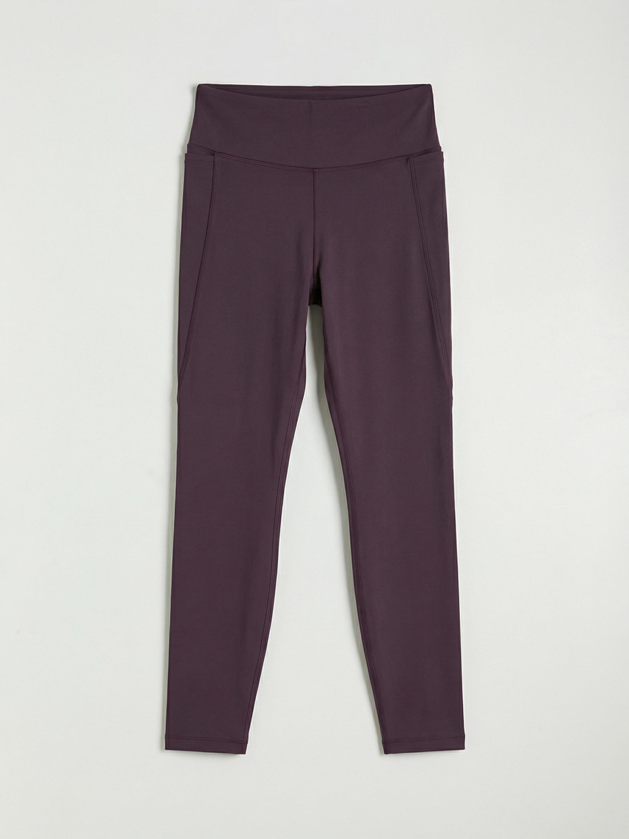 Mürdüm Yüksek Bel Cepli Kadın Spor Tayt-4