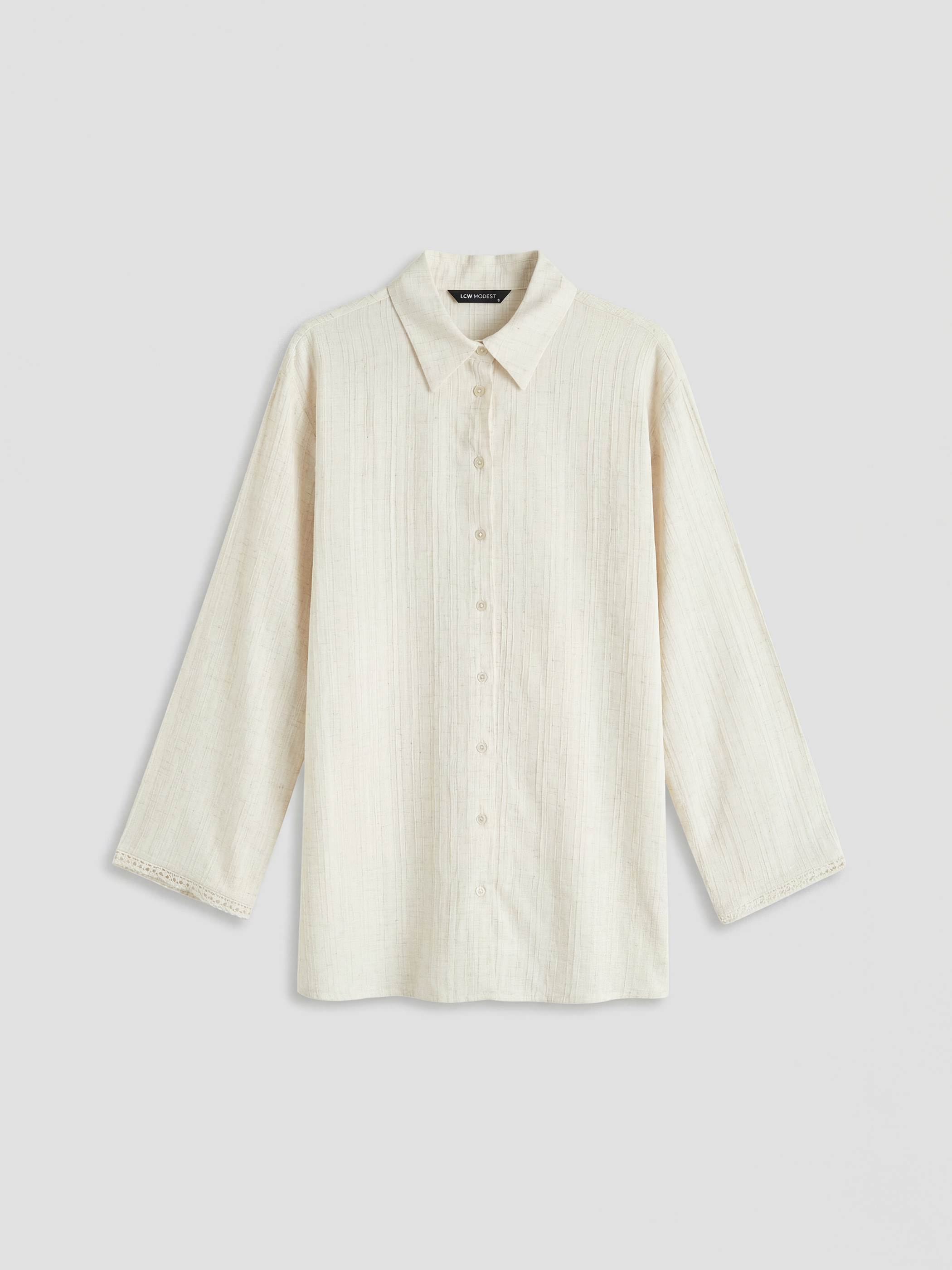 LCW Modest Dokulu Keten Karışımlı Kadın Gömlek Tunik - S6LN63Z8-EEW