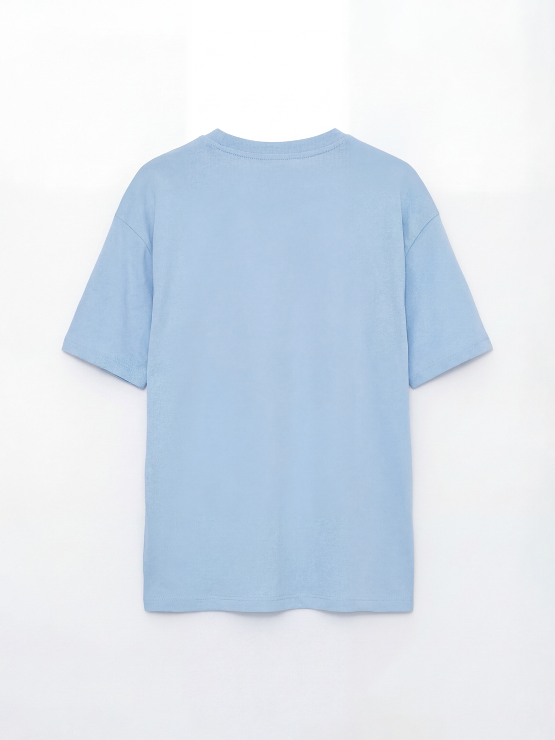 Mavi Stitch Baskılı Kız Çocuk Tişört-1