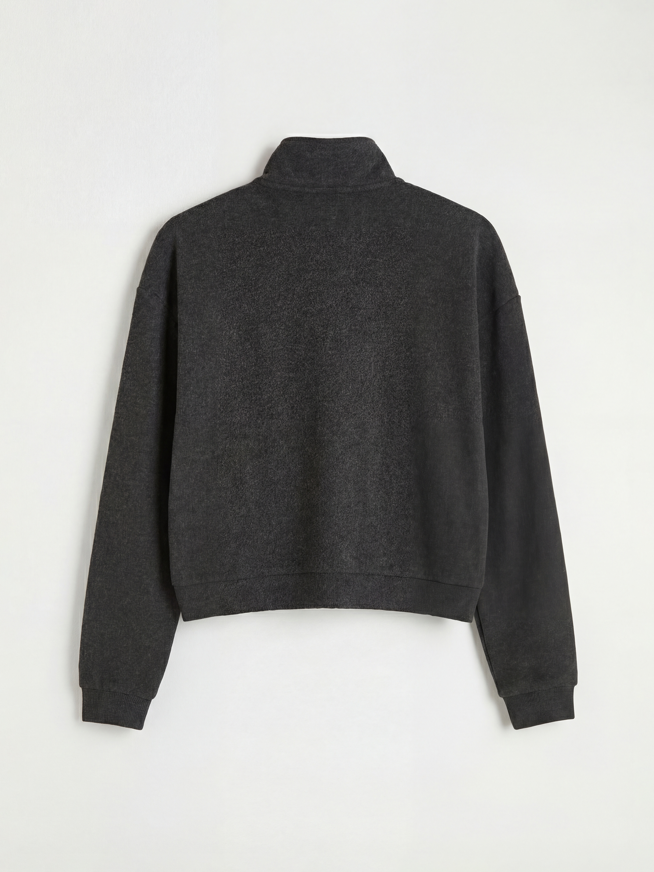 Суитшърт с цип за жени с висока яка, овърсайз-5