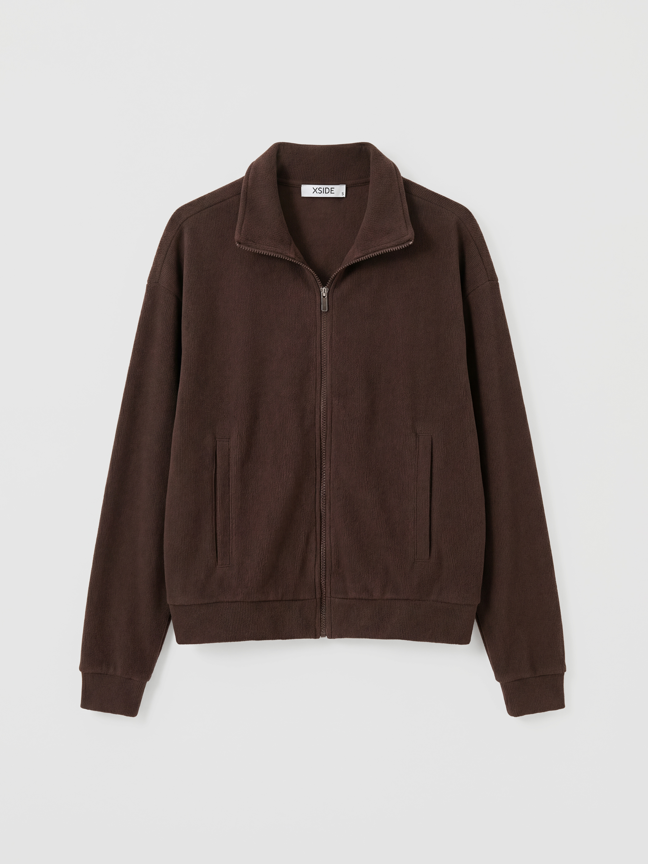 Суитшърт с цип Овърсайз за Жени с Висока яка-4