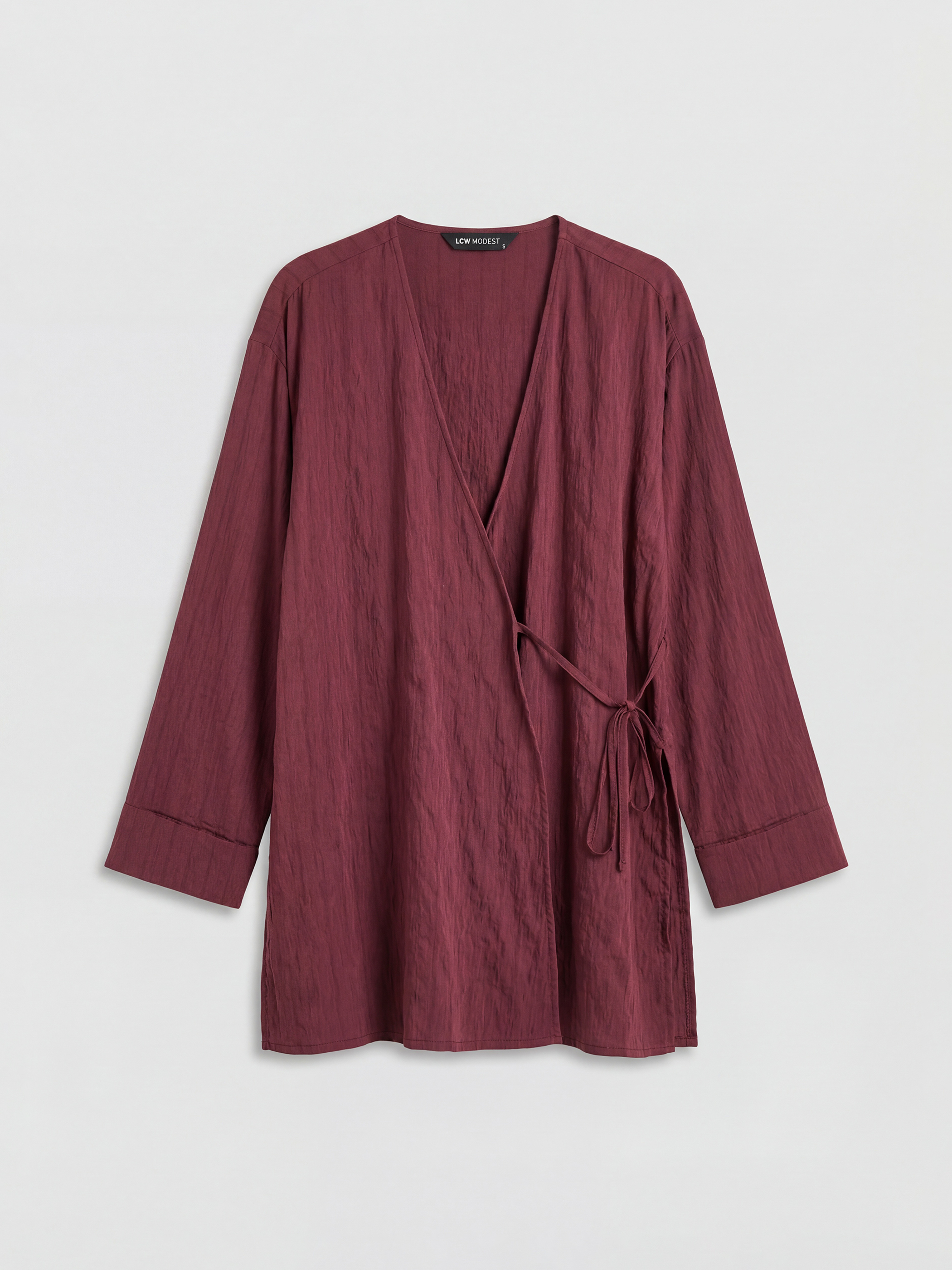 LCW Modest Kruvaze Yaka Dokulu Modal Karışımlı Kadın Kimono - S6LO79Z8-LET