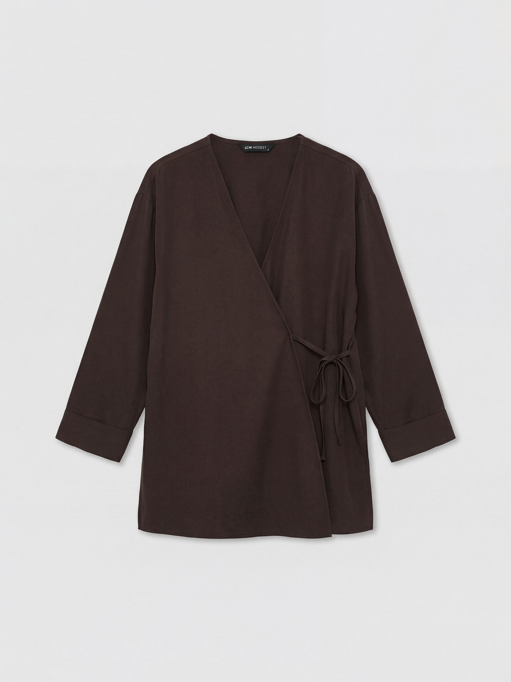 LCW Modest Kruvaze Yaka Dokulu Modal Karışımlı Kadın Kimono - S6LO80Z8-DJ7