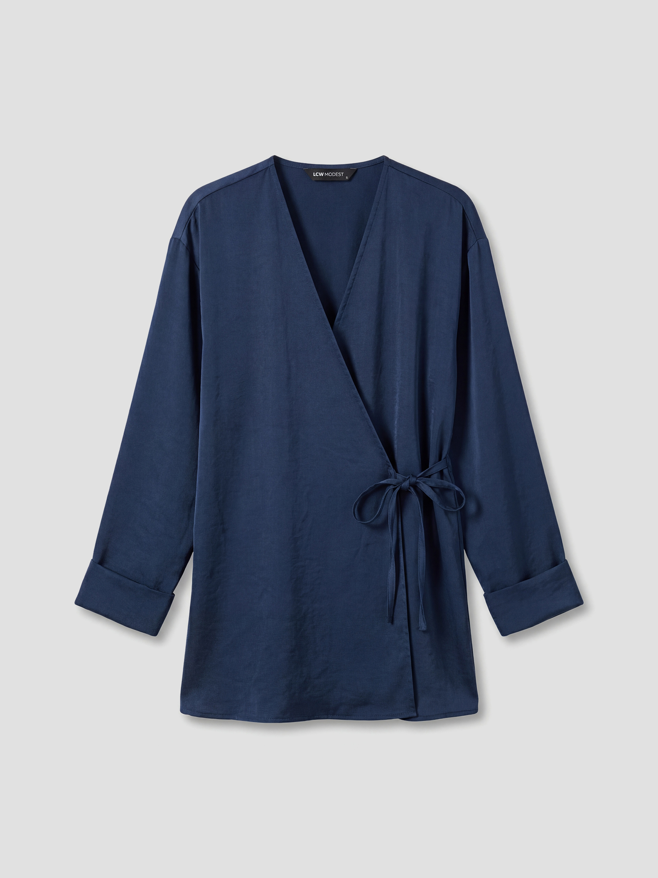 LCW Modest Kruvaze Yaka Dokulu Modal Karışımlı Kadın Kimono - S6LO80Z8-HSA