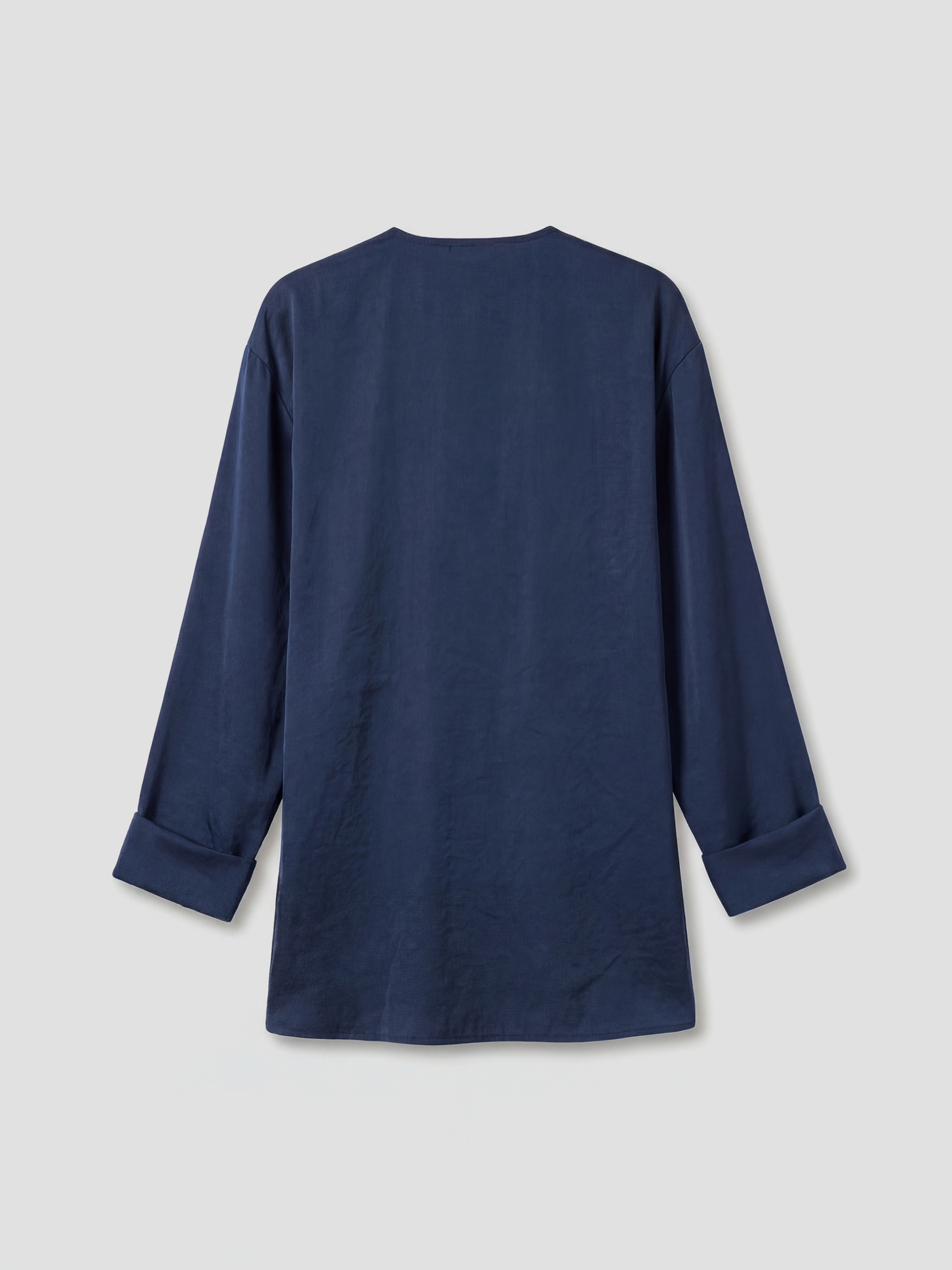 Lacivert Kruvaze Yaka Dokulu Modal Karışımlı Kadın Kimono-1