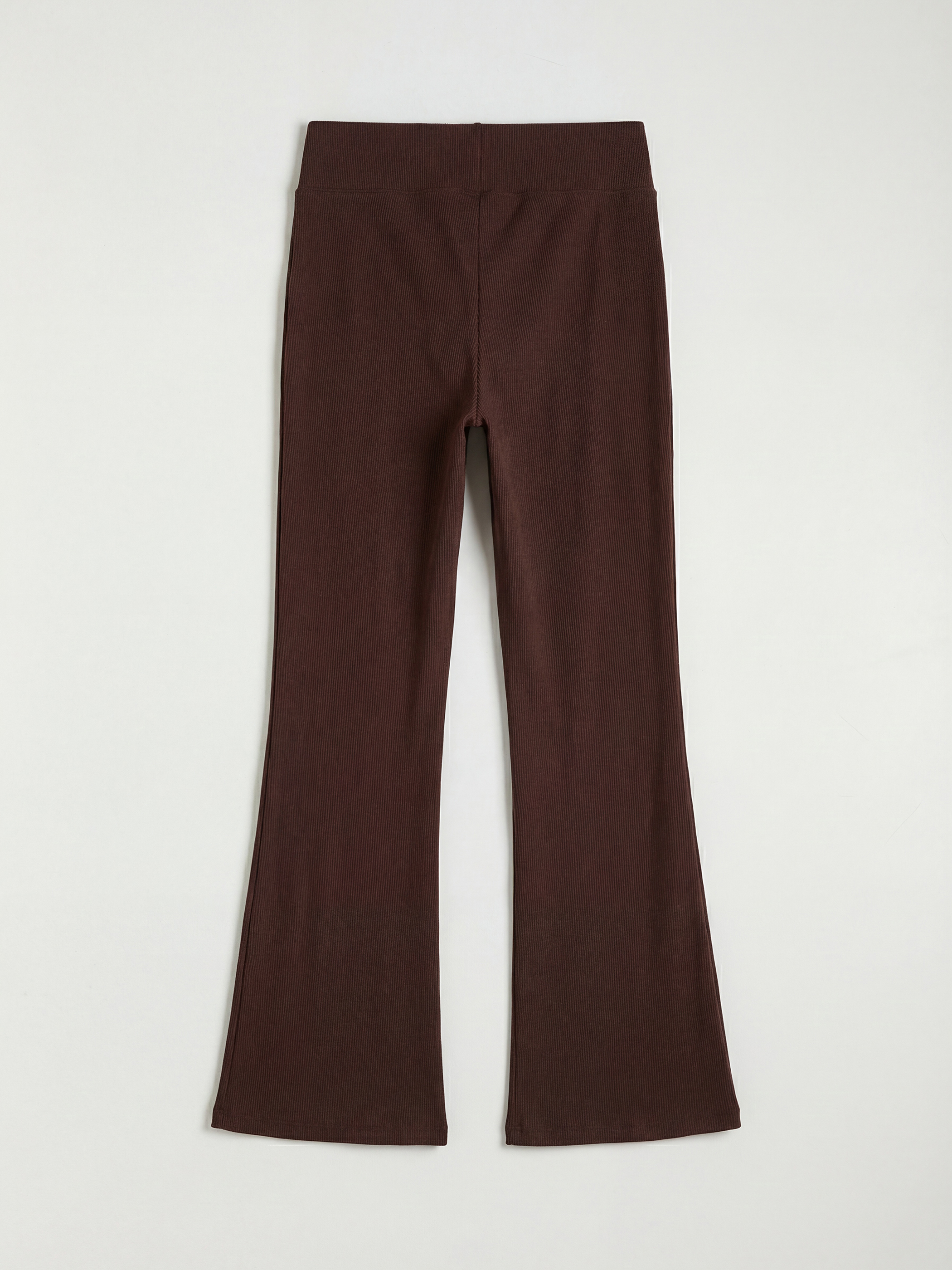 Kahverengi Beli Lastikli Soft Touch Kadın Spor Tayt-4