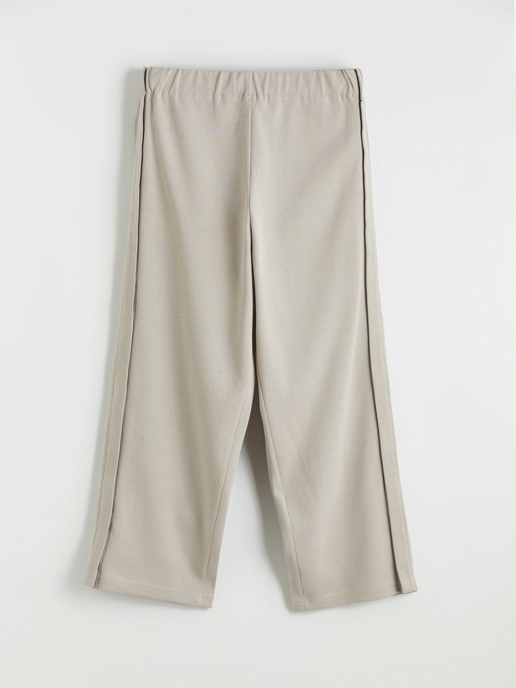 Bej Kolay Giyilebilir Boydan Cırt Bantlı Erkek Eşofman Altı-4