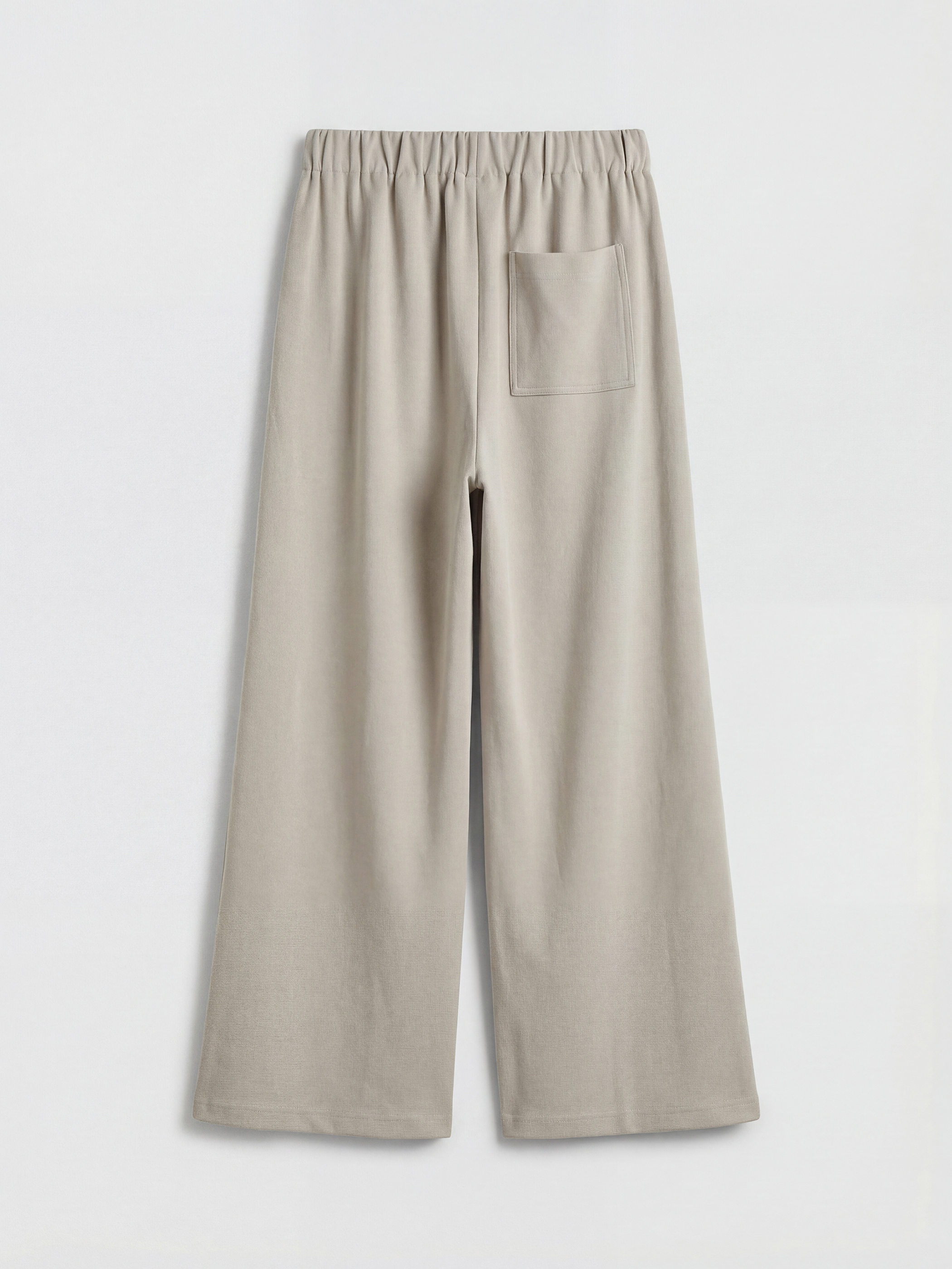 Bej Kolay Giyilebilir Boydan Cırt Bantlı Erkek Eşofman Altı-5