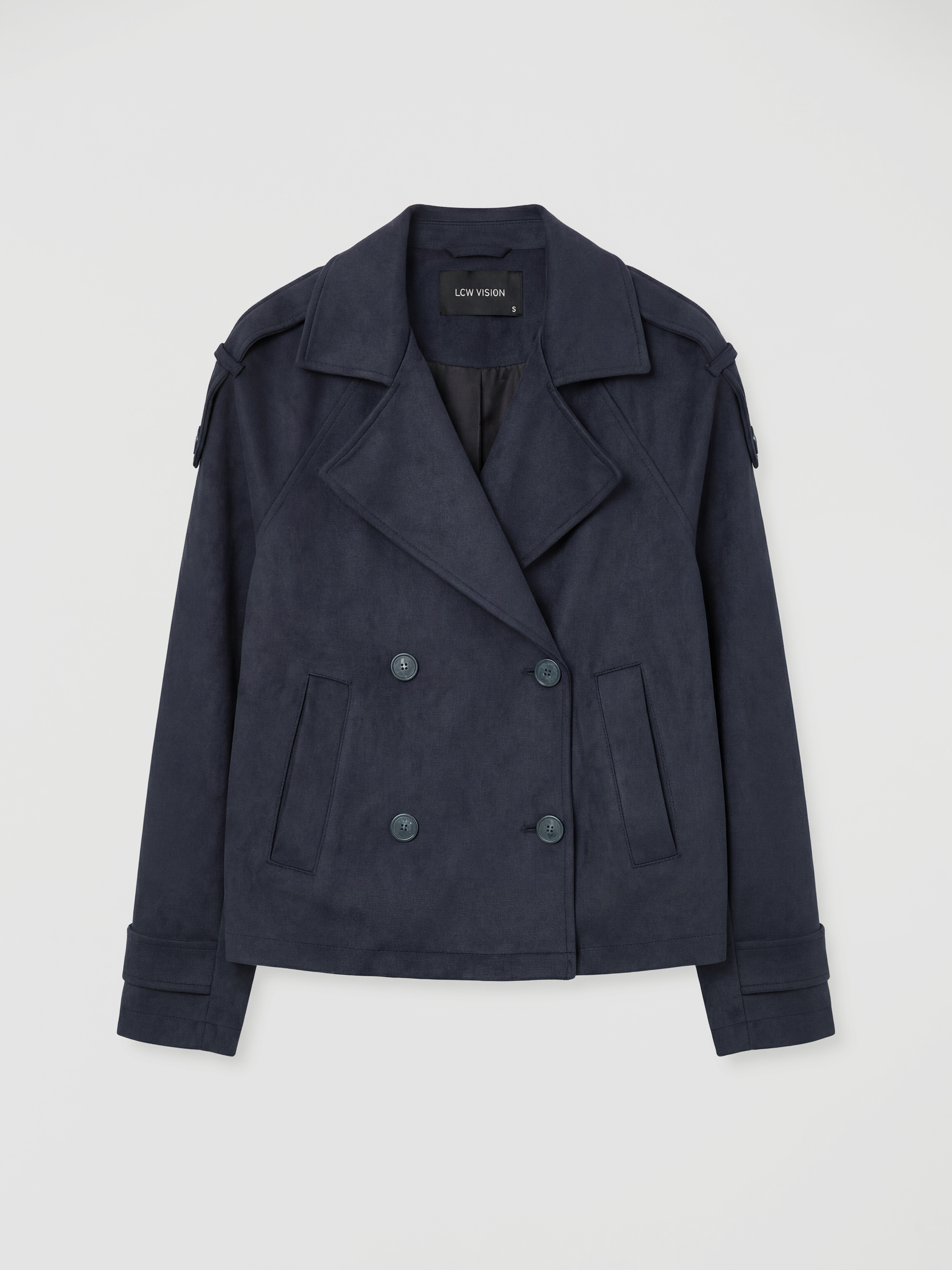 LCW Vision Oversize Kadın Süet Görünümlü Trençkot - S6LP36Z8-CT8