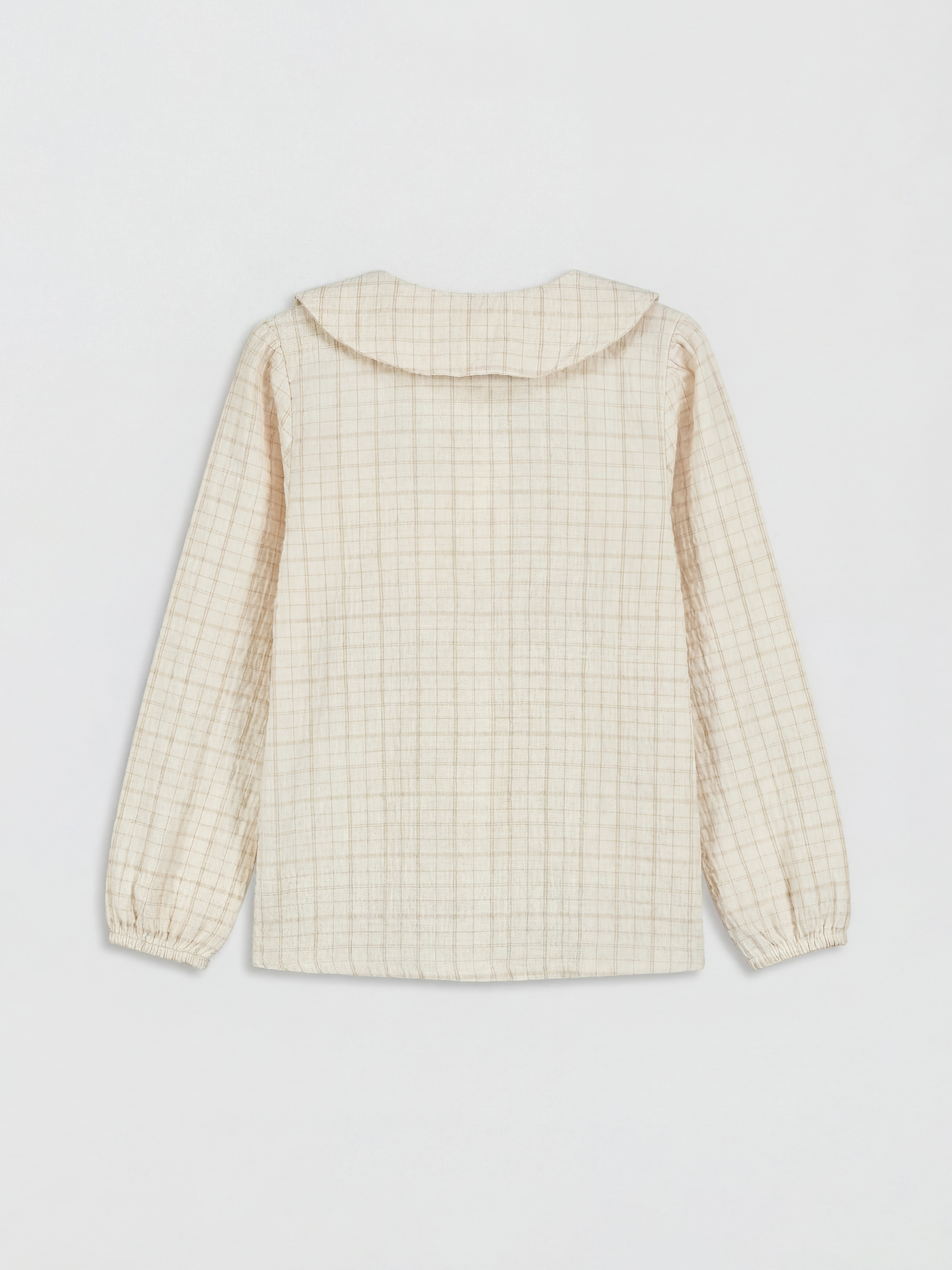 Plaid Poplin Girls' Shirt-1